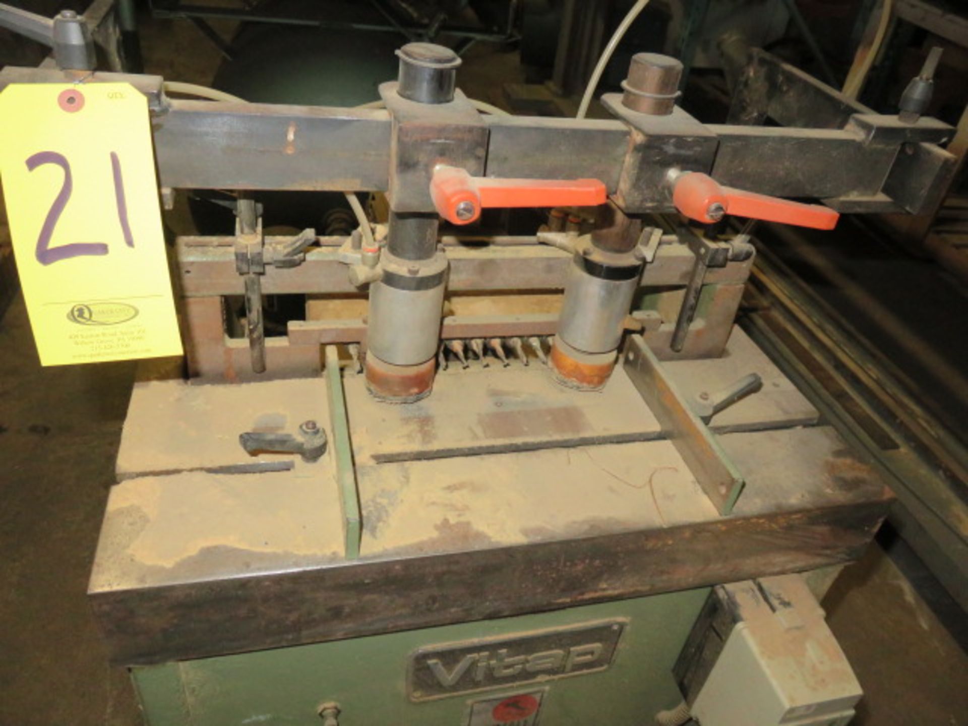 VITAP 15-SPINDLE LINE BORING MACHINE WITH (2) AIR CLAMPS, S/N 989192 - Image 2 of 3