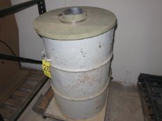 DRUM TOP DUST COLLECTOR WITH 1-1/2 HP BALDOR MOTOR AND DRUM