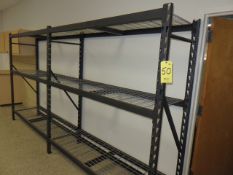 (6) SECTIONS BLACK SLOTTED HD SHELVING 72 IN X 24 IN X 78 IN