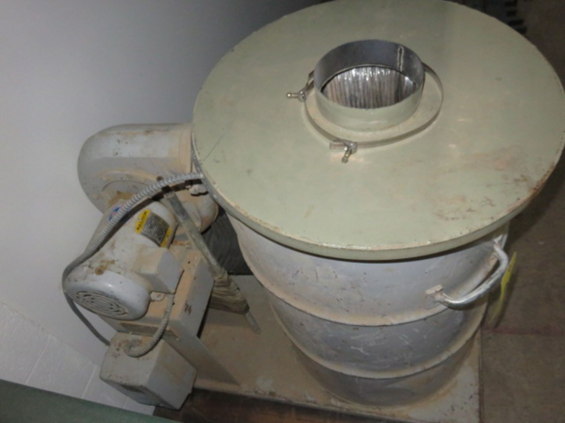 DRUM TOP DUST COLLECTOR WITH 1-1/2 HP BALDOR MOTOR AND DRUM - Image 2 of 3