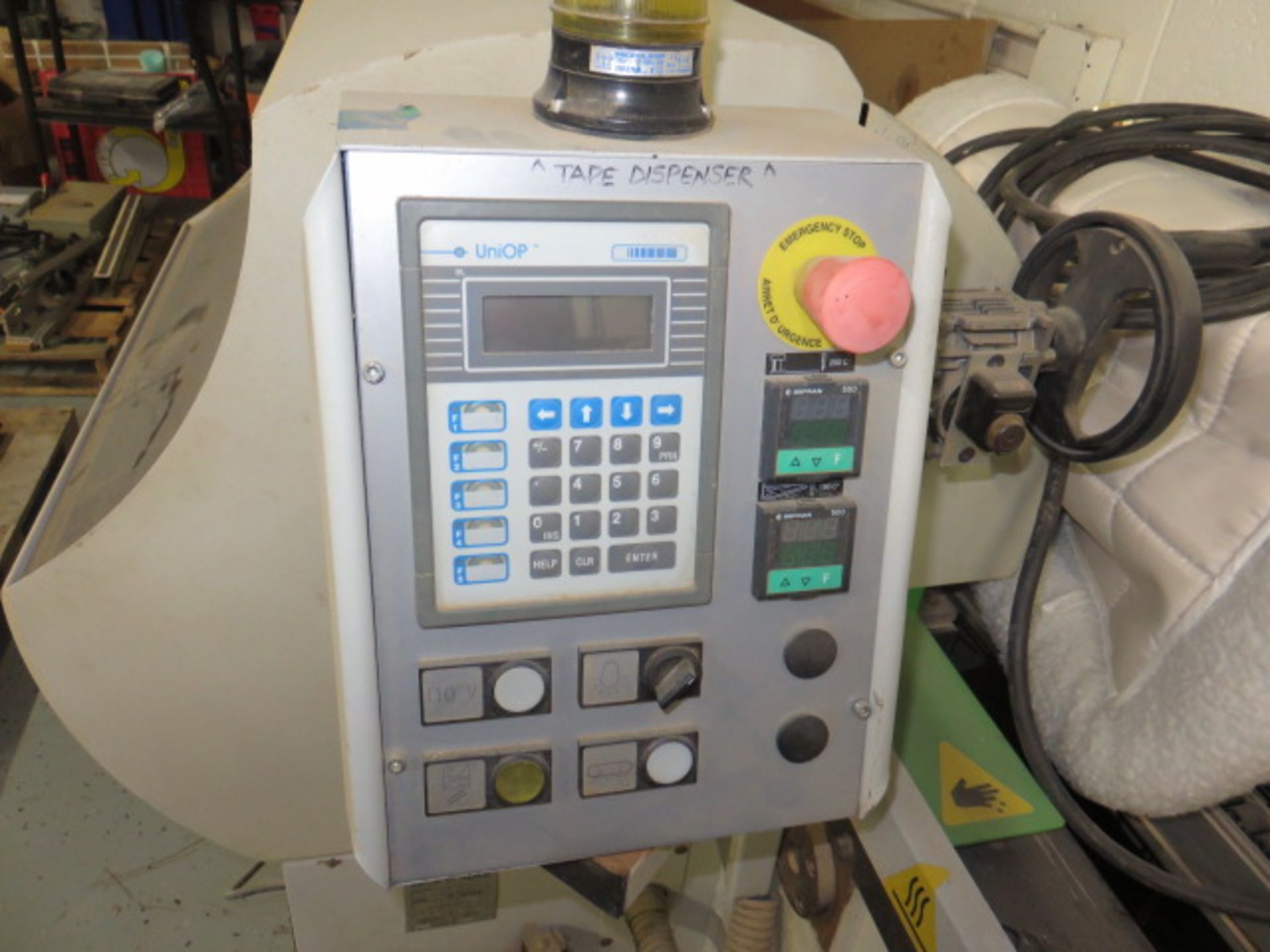 1999 BIESSE POLYMAC ERGHO 2 SINGLE SIDED EDGE BANDER, S/N 90030, UNIOP CONTROL, 15 mm (5/8) Cap... - Image 4 of 9