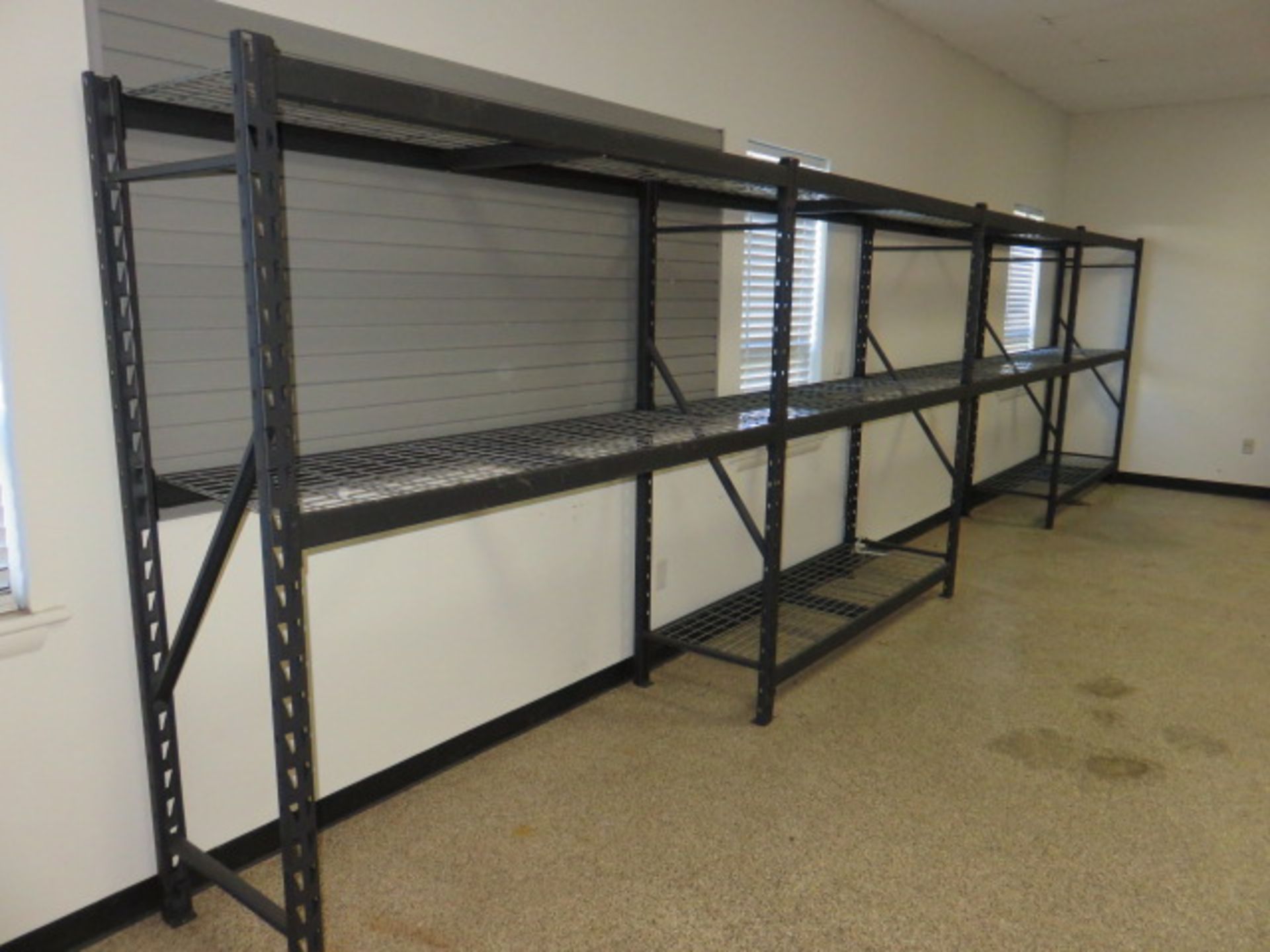 (6) SECTIONS BLACK SLOTTED HD SHELVING 72 IN X 24 IN X 78 IN - Image 2 of 2