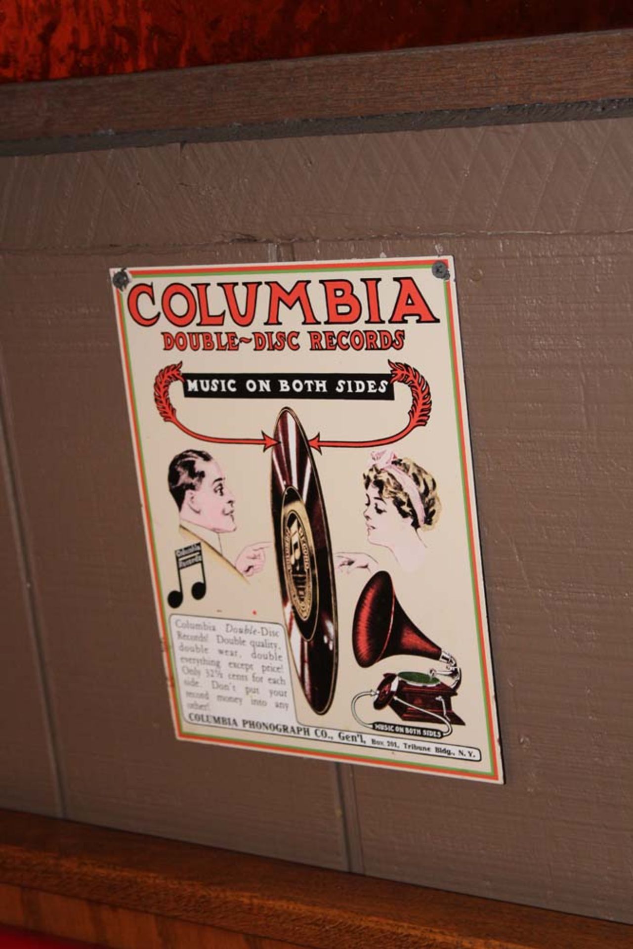 Memorabilia; Columbia Record Sign, Market Street Bridge Photo, Farmers Fertilizer Colander, - Image 3 of 13