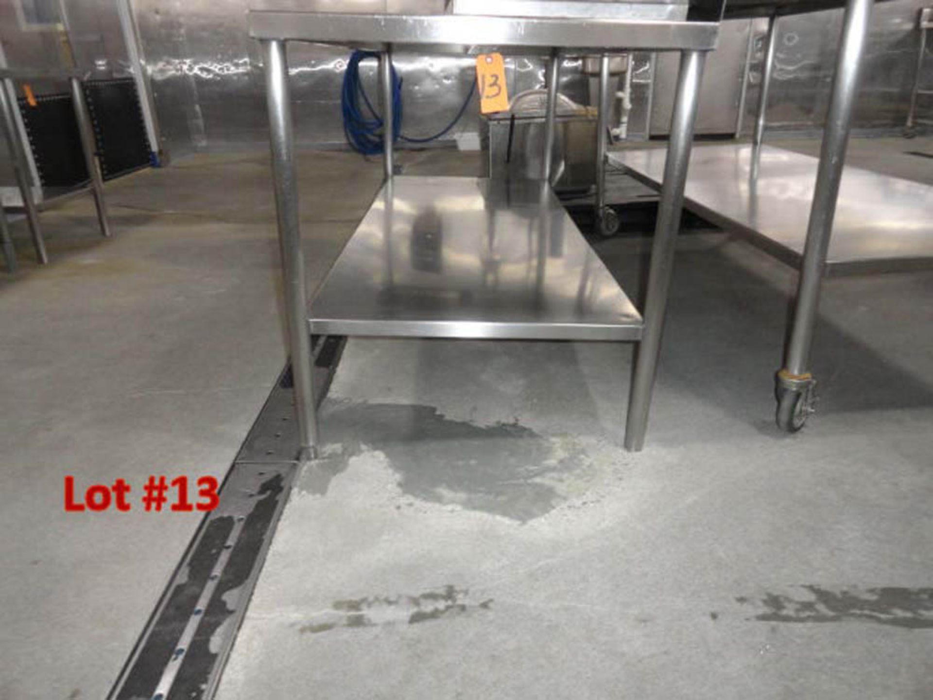 STAINLESS STEEL TABLE, 6' X 30" WITH S/S UNDERSHELF