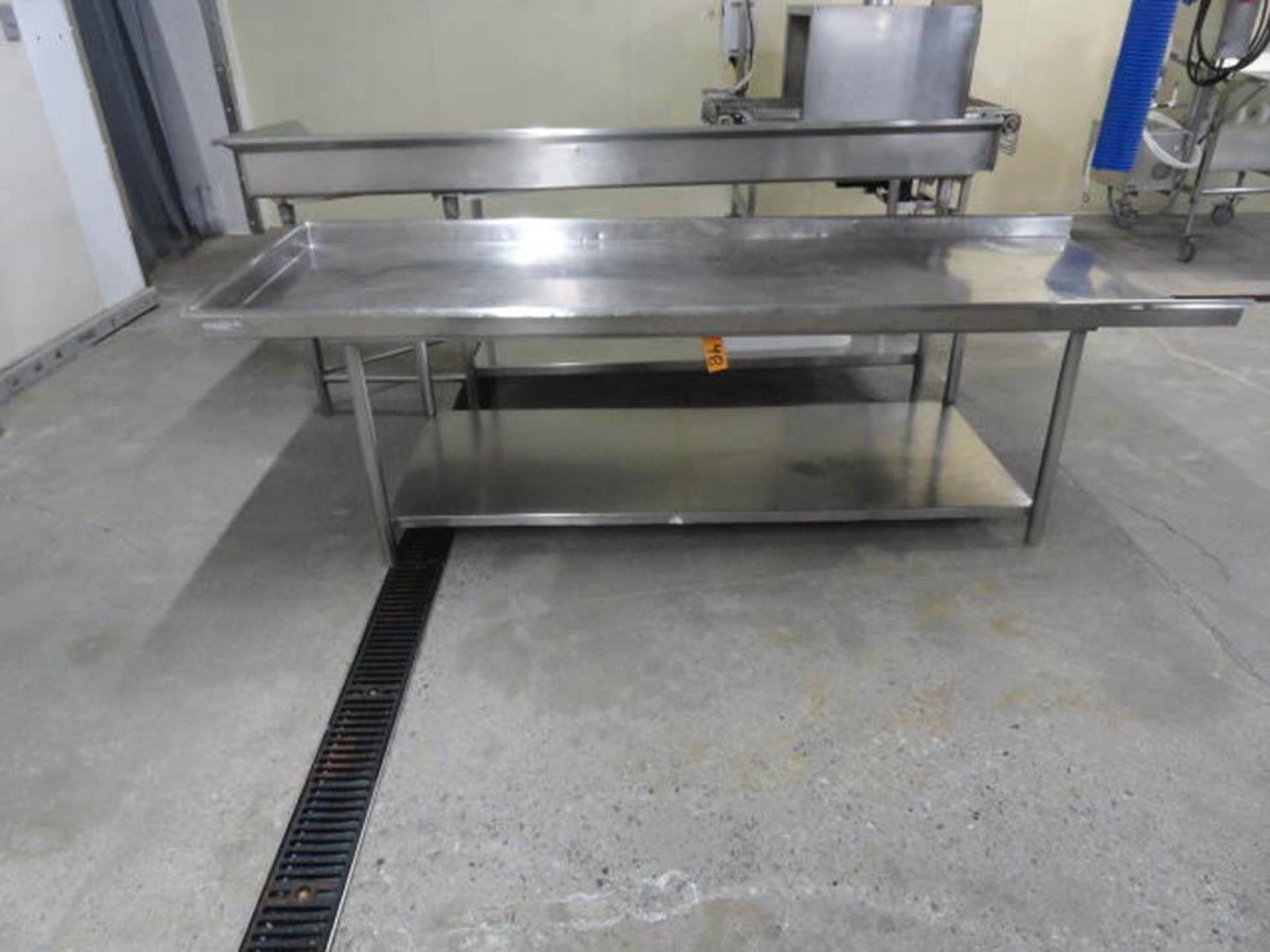 STAINLESS STEEL TABLE, 10' X 36" WITH UNDERSHELF