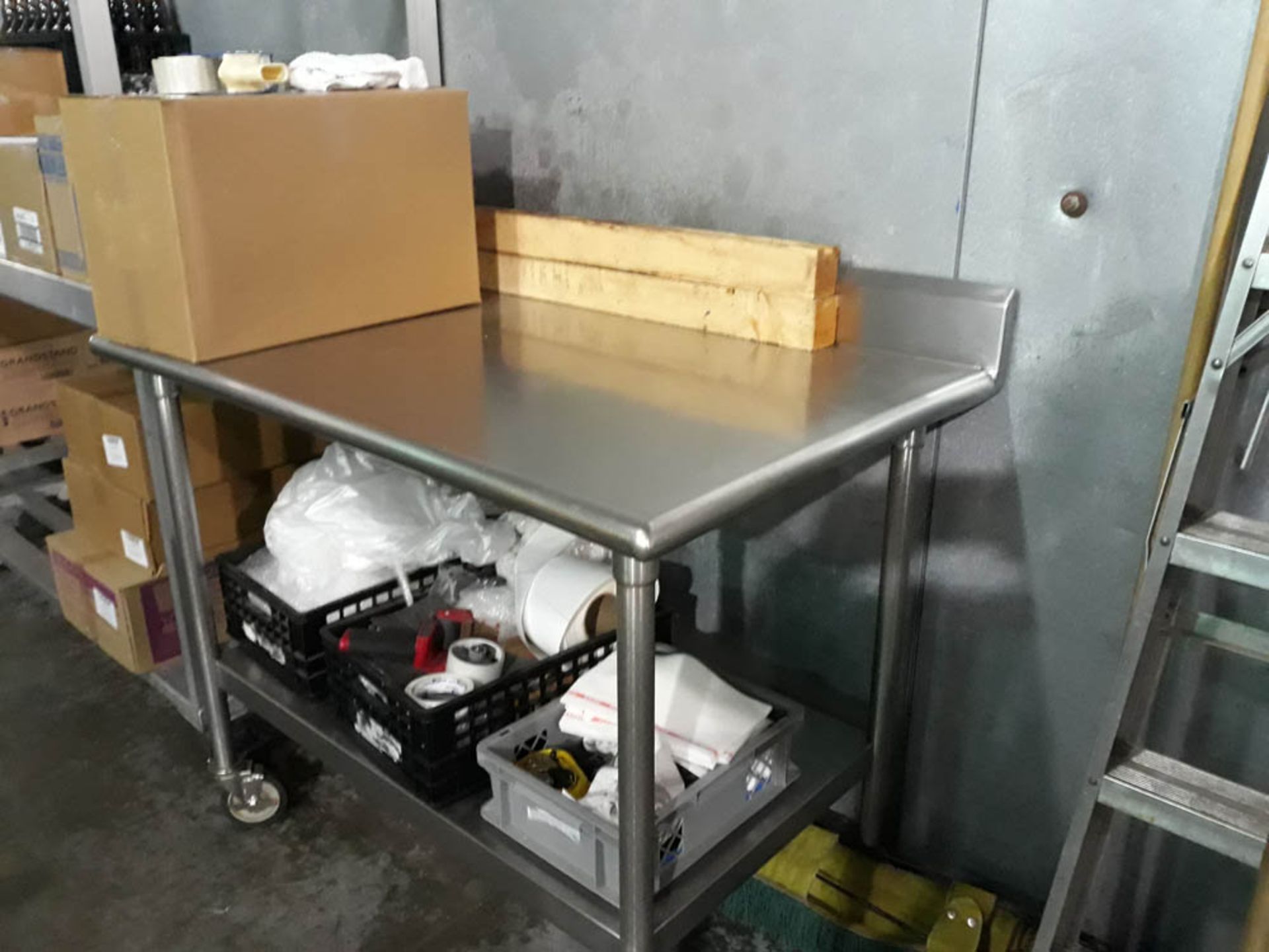 (2) Stainless Steel Tables on Wheels