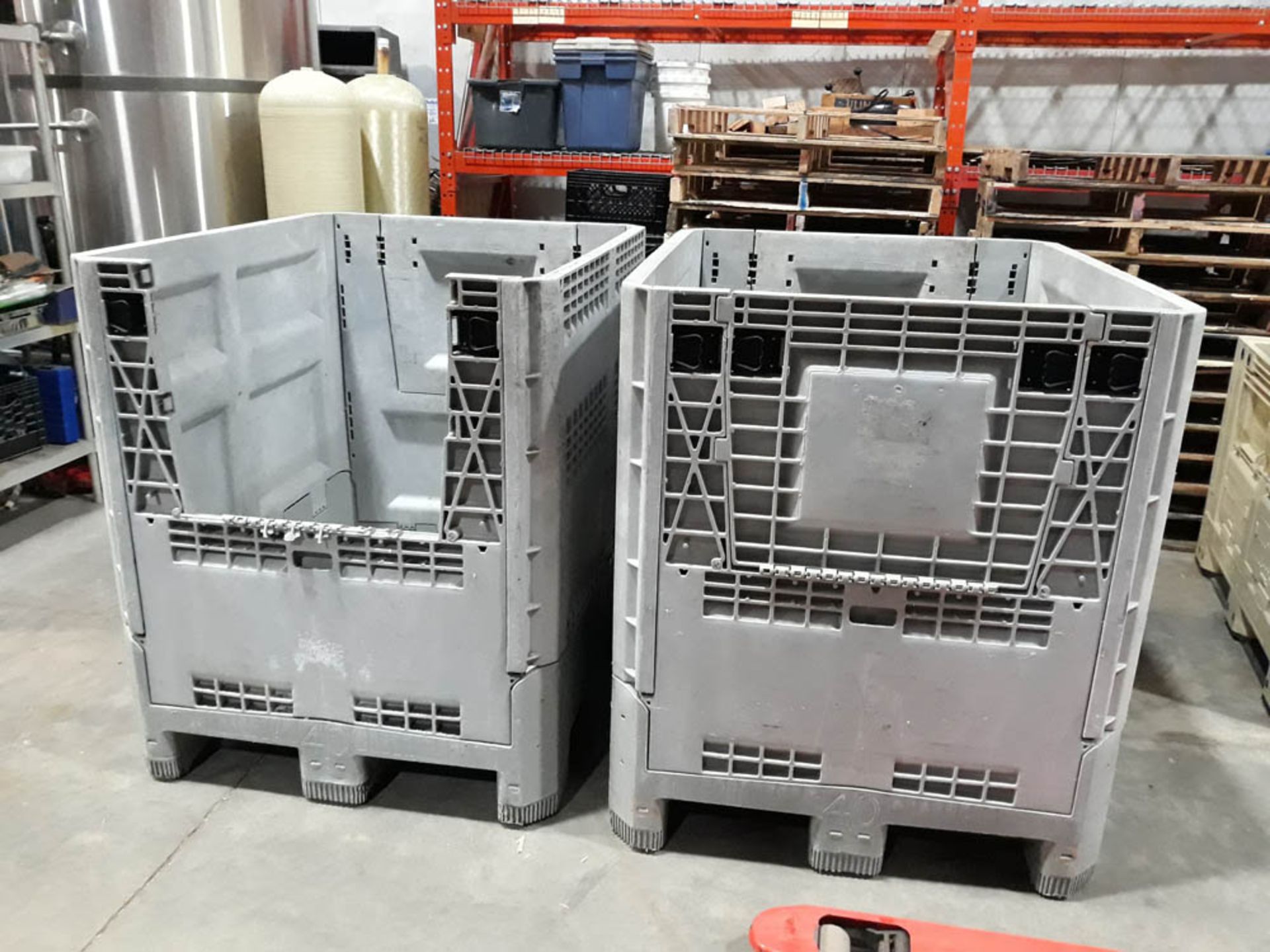 (2) 3' x 4' Plastic Storage Bins