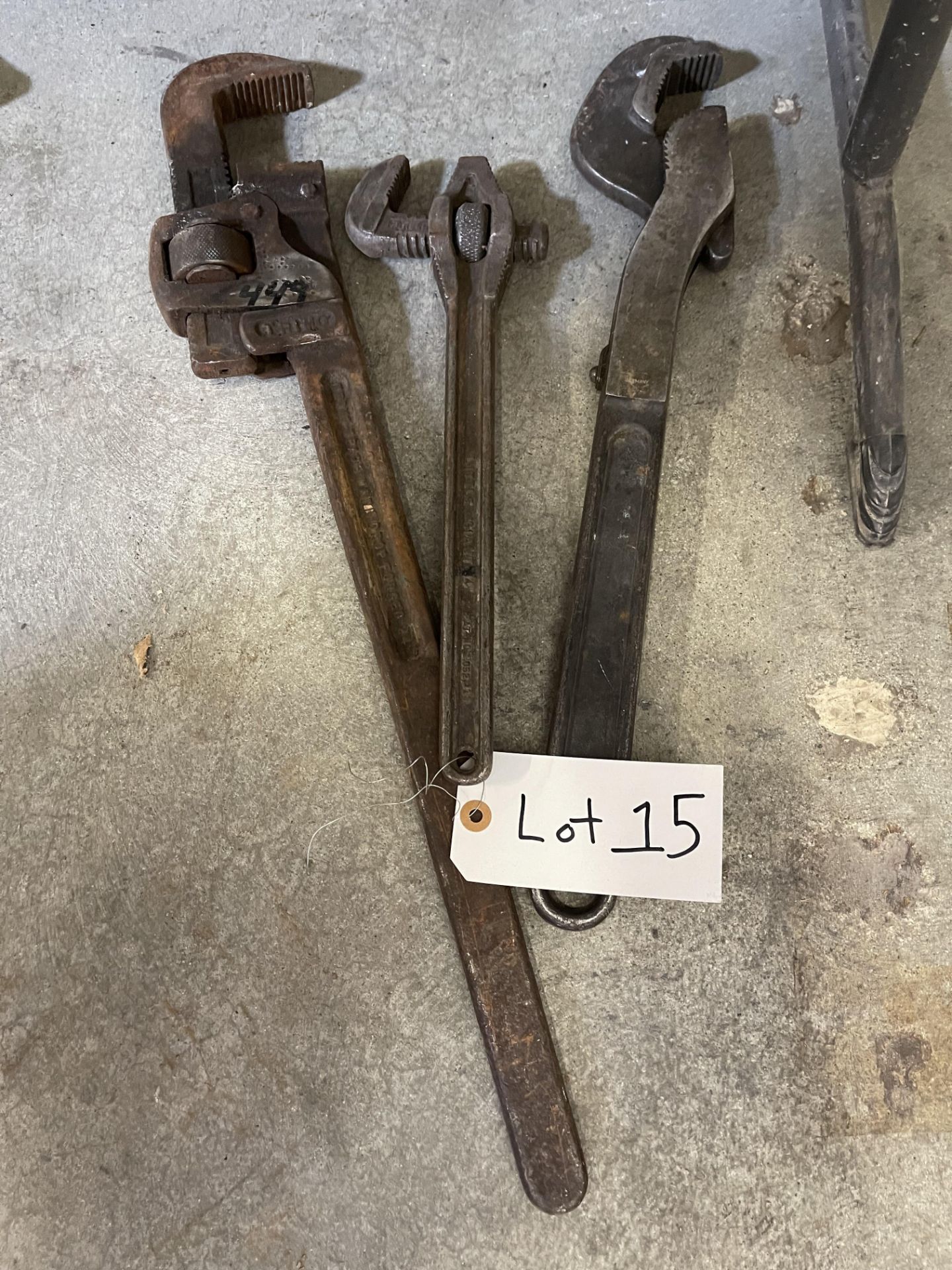 Various pipe wrenches