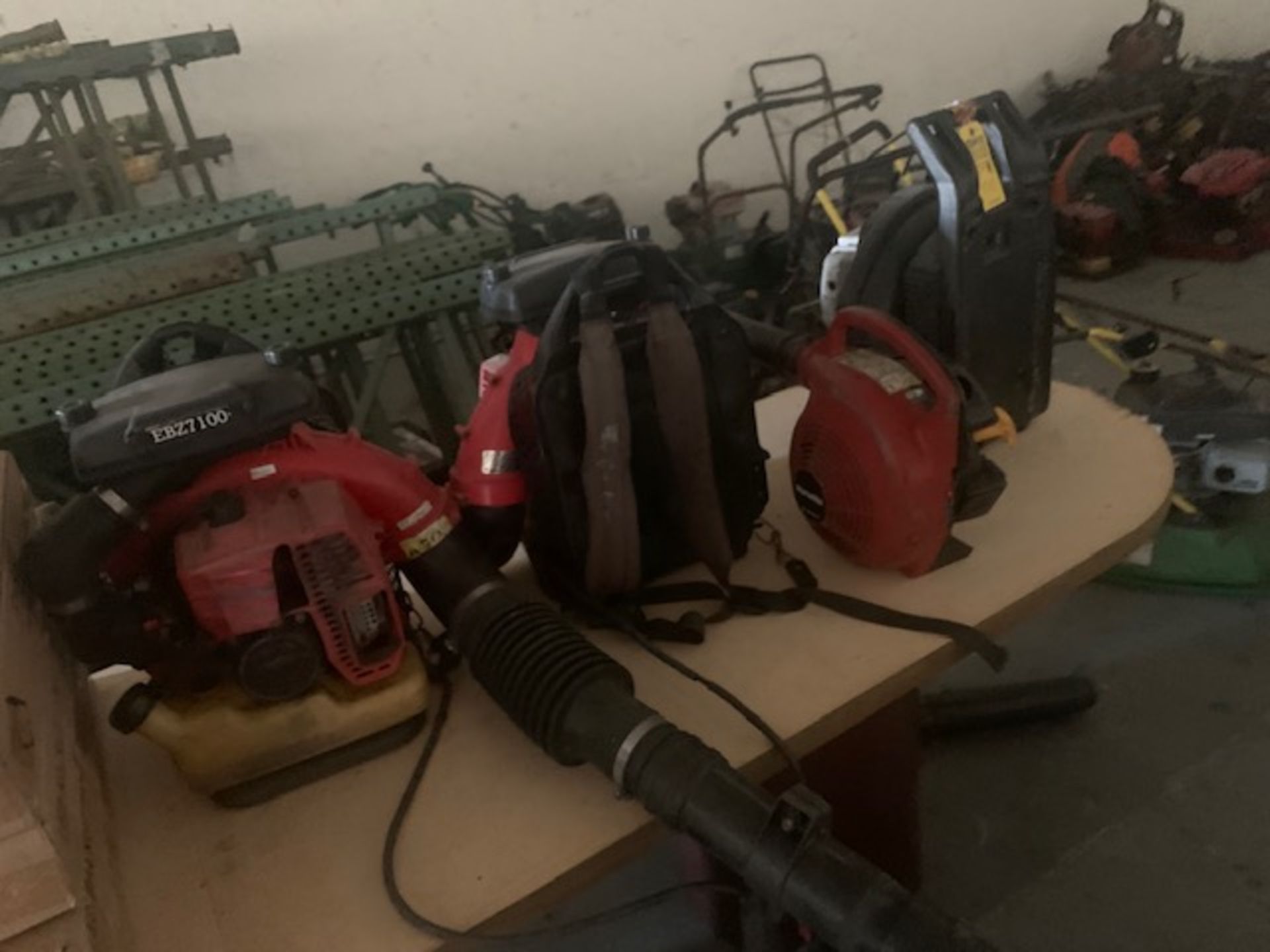 ASSORTED LAWN MAINTENANCE PIECES - HANDHELD BLOWERS, BACKPACK BLOWERS, TRIMMERS, ETC