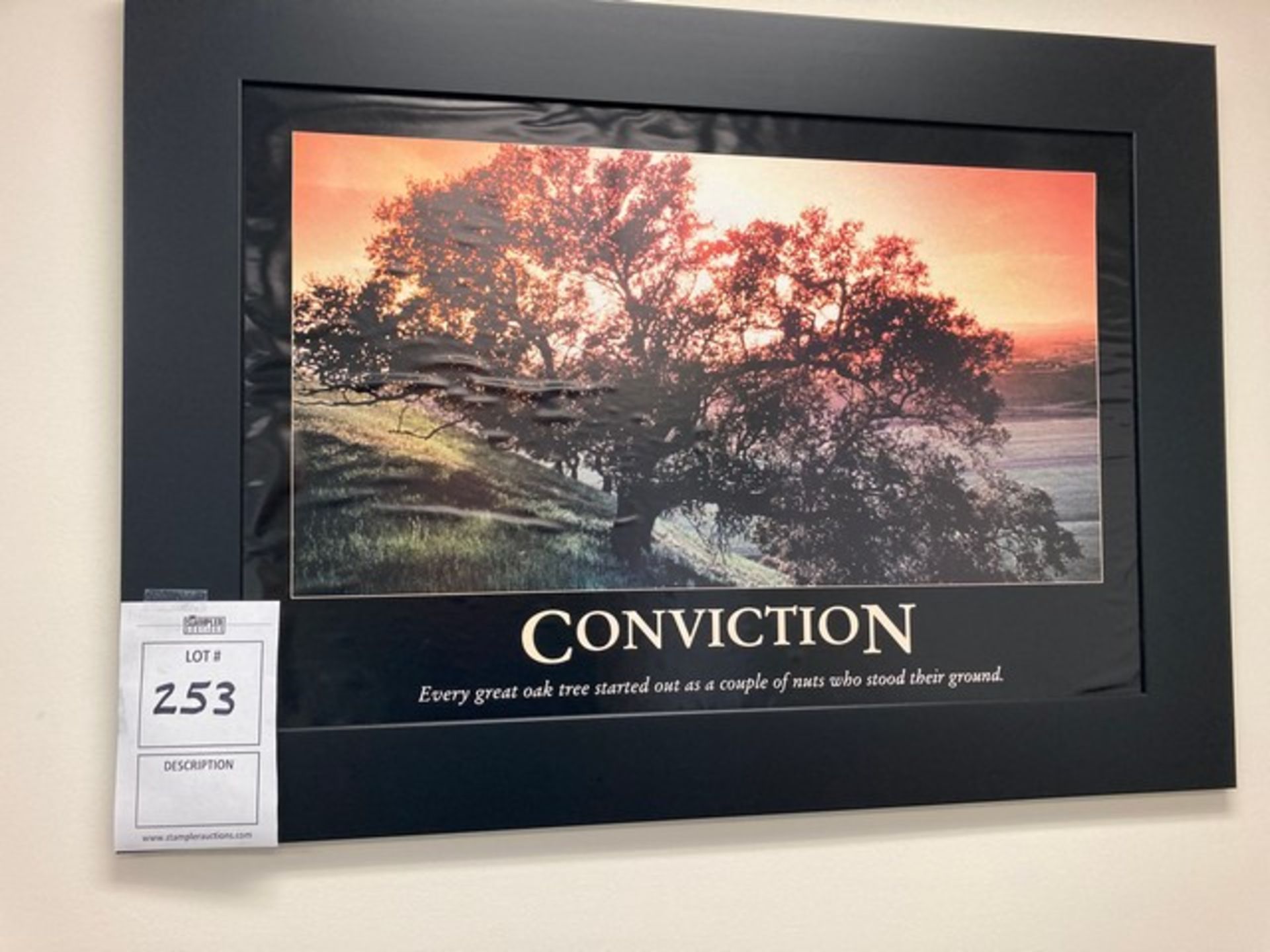 FRAMED MOTIVATIONAL PRINT - CONVICTION (CONFERENCE ROOM) - Image 2 of 2