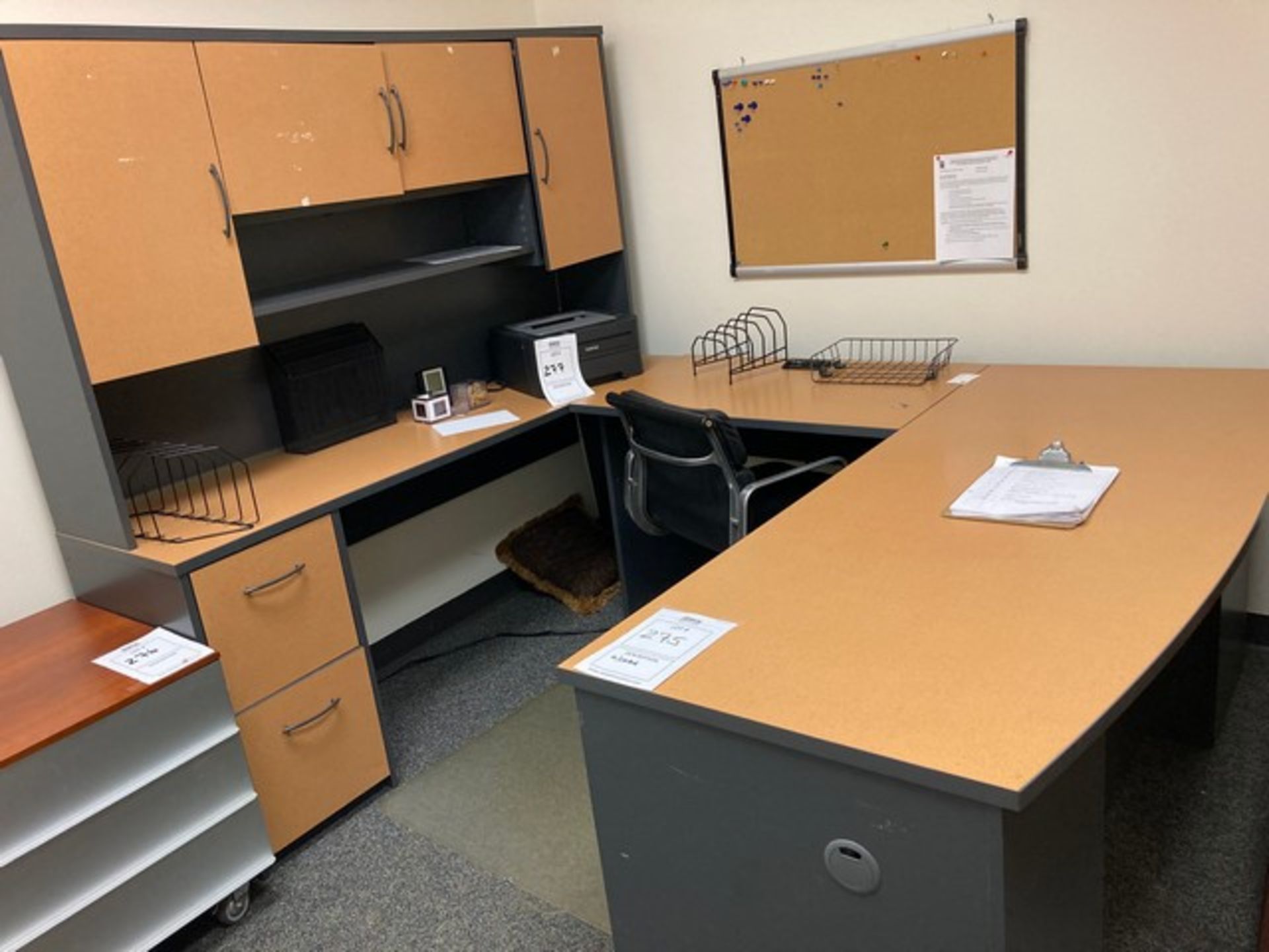 C SHAPED DESK WITH OVERSHELF (SUITE 205) - Image 2 of 2