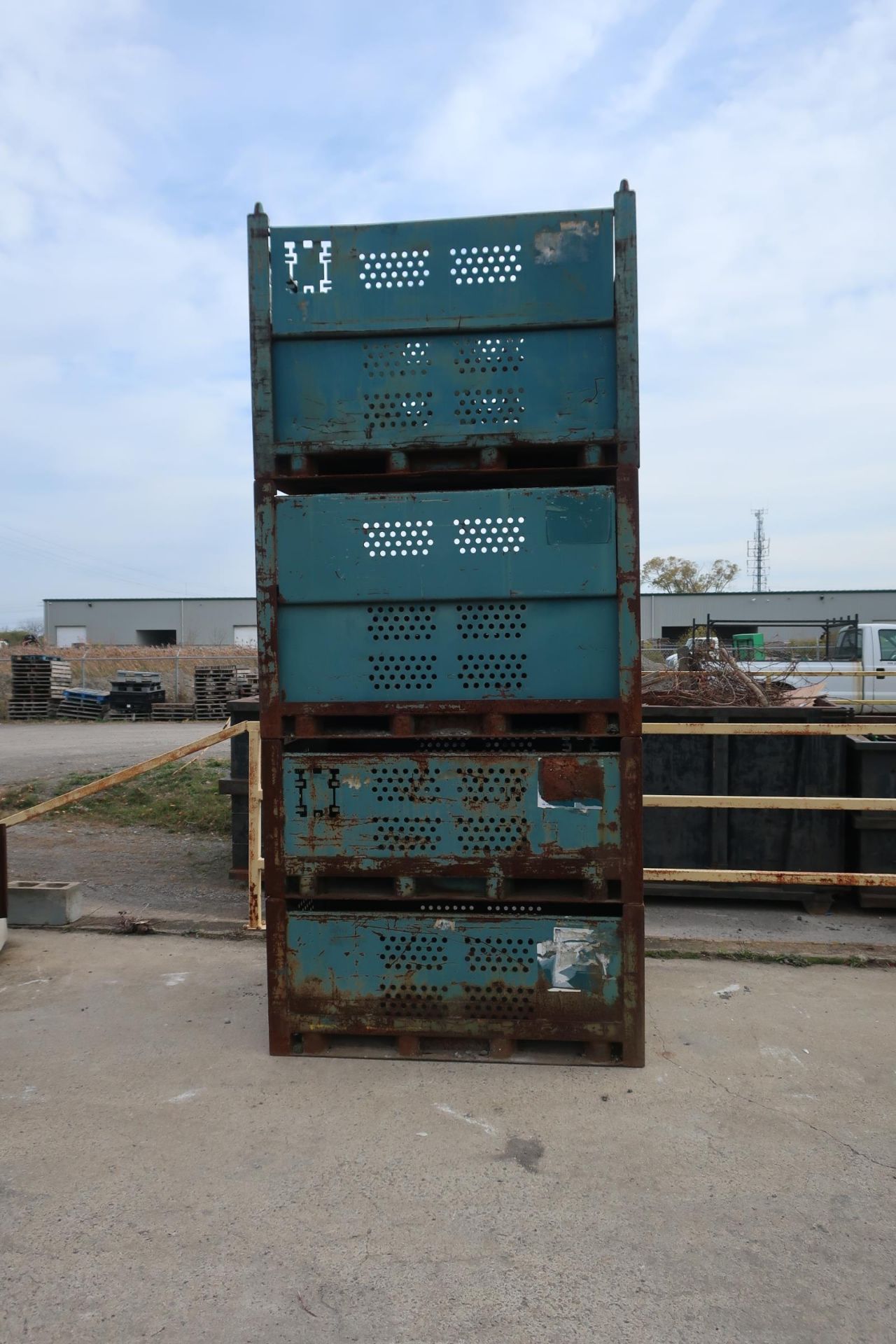 Lot of 4 (4 units) Heavy Duty Steel Bins Baskets 54 x 44"