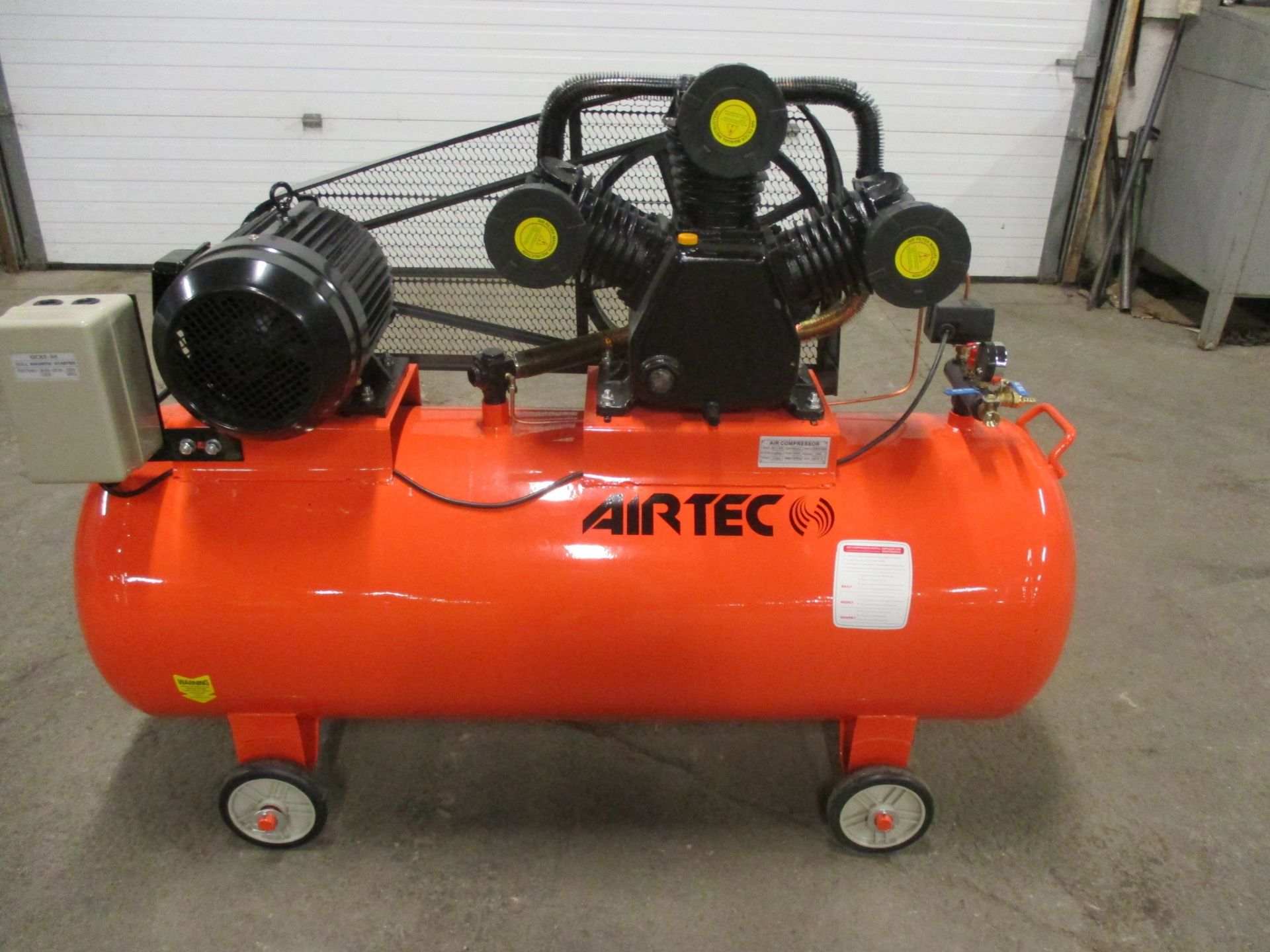 Airtec 10HP Air Compressor - MINT UNUSED COMPRESSOR with 80 Gallon horizontal compressed air