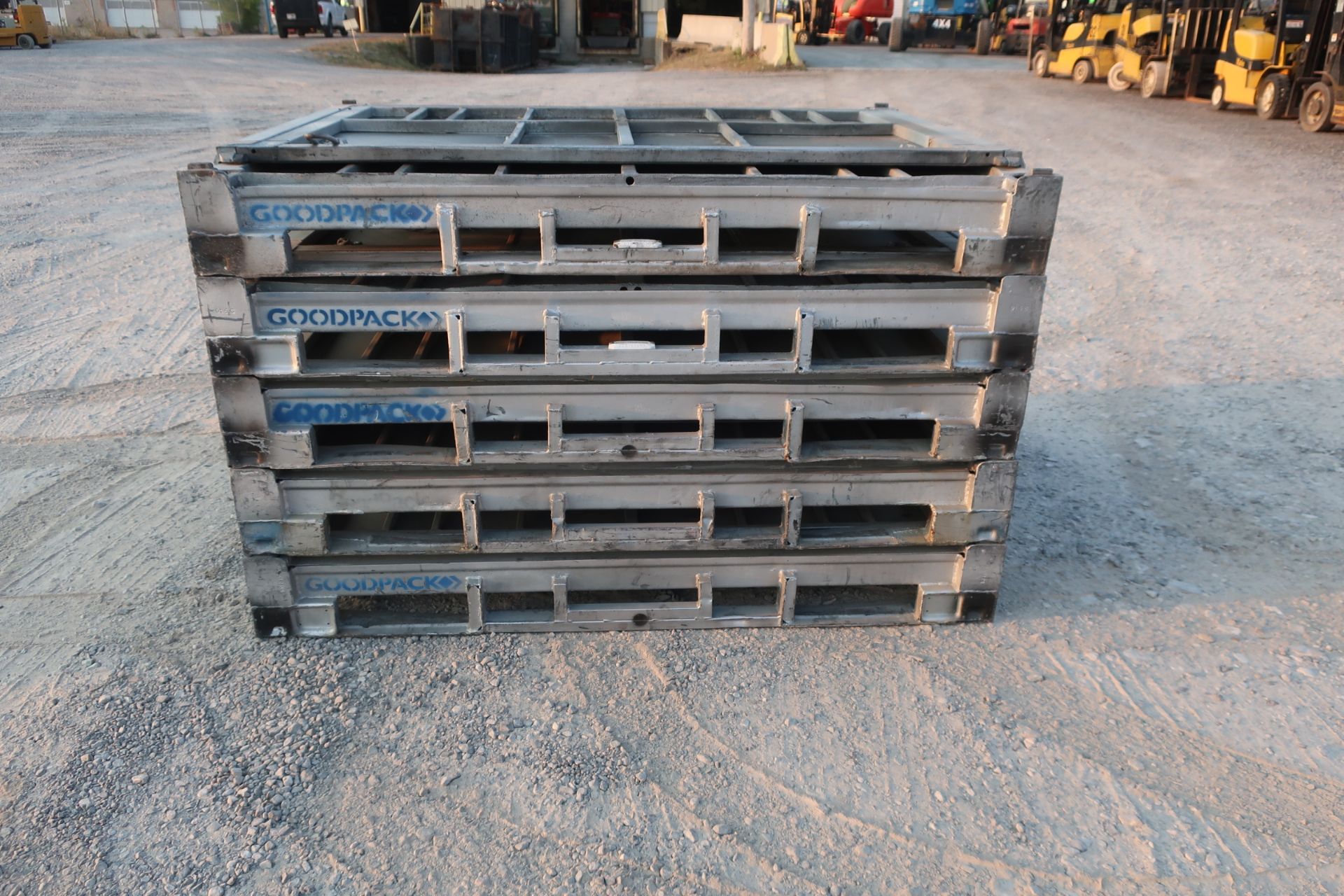 Lot of 5 (5 Units) Steel Like New Folding Collapsable Bins - 58" x 45" x 43" tall (TIMES THE BID) - Image 4 of 4