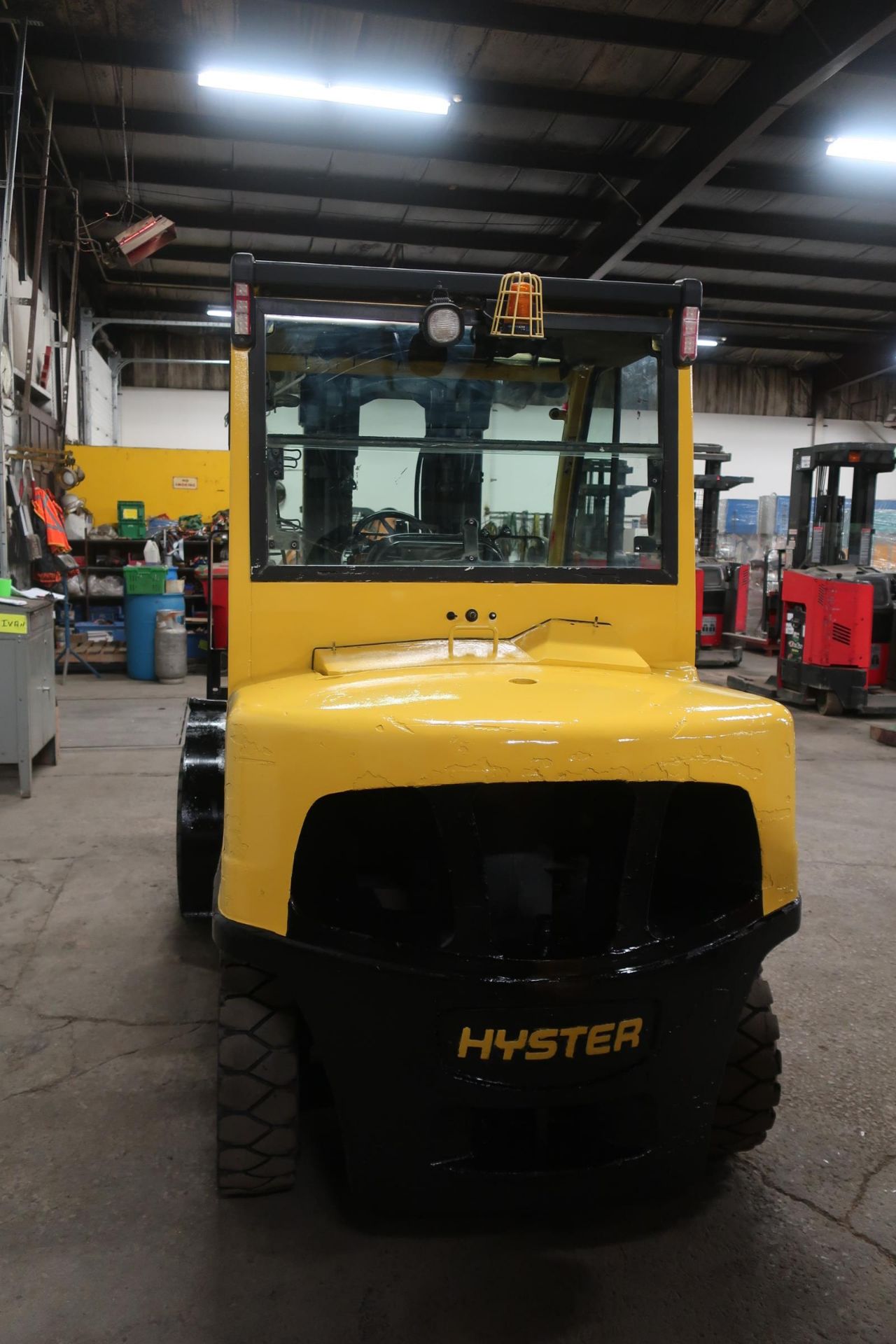 FREE CUSTOMS - 2007 Hyster 9,000lbs Capacity OUTDOOR Forklift Diesel DUAL FRONT TIRES and - Image 3 of 3
