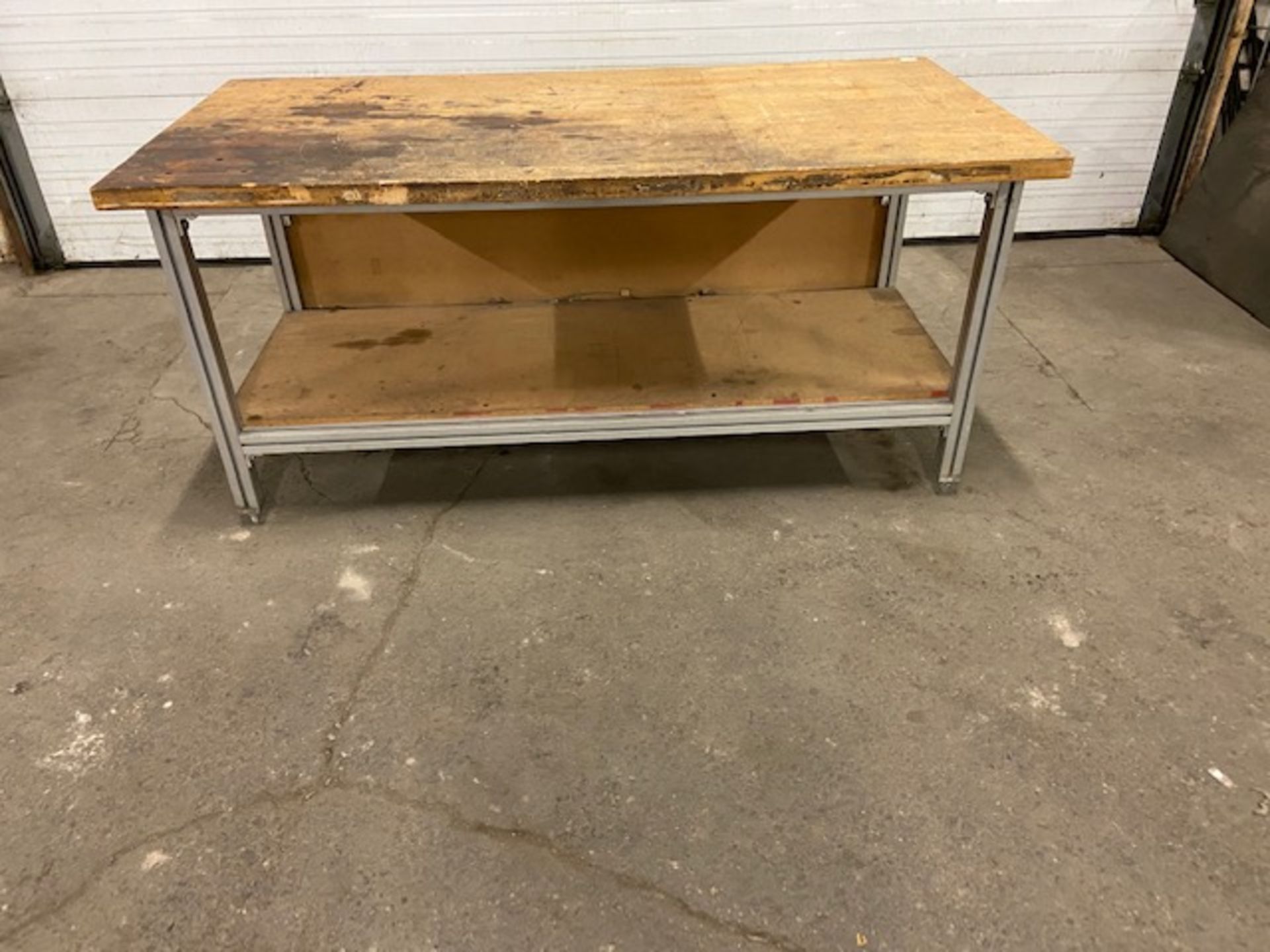 Work Table Work Bench Unit 72" x 36" with Wood Table Top