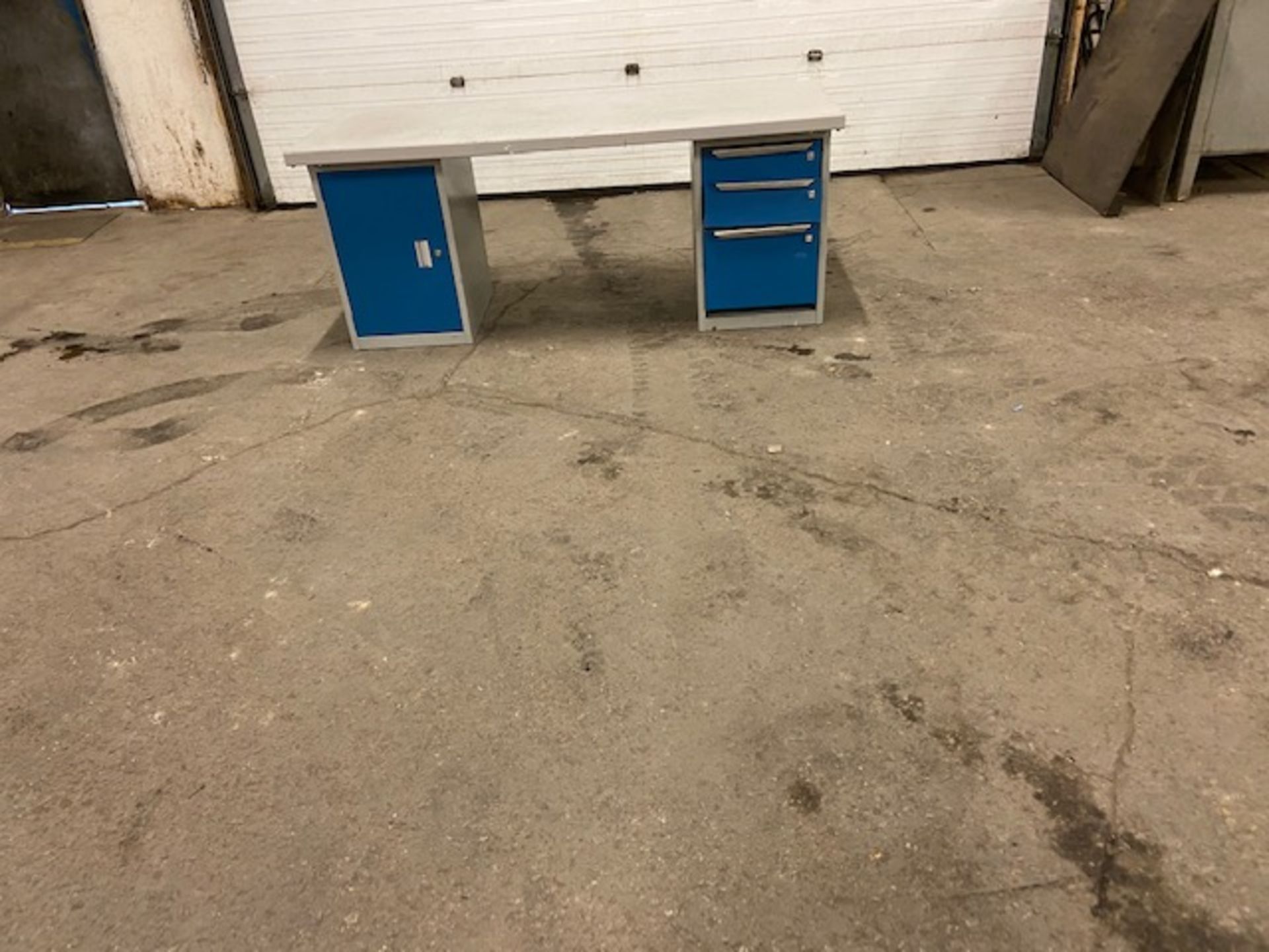 Work Table Work Bench Unit 72" x 30" with drawers & cabinet on sides