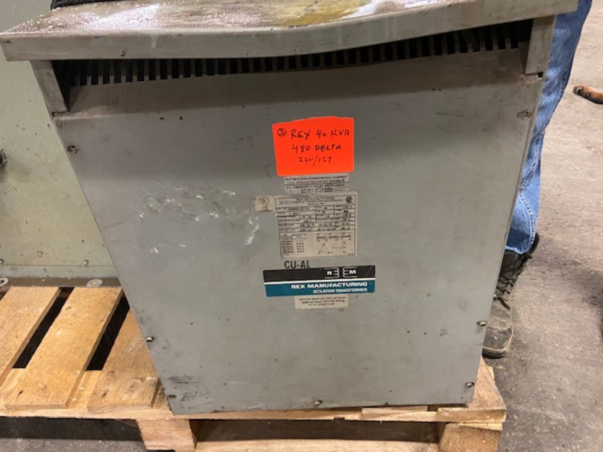 Rex Electrical Transformer 40 KVA 480 Delta 220Y/127V