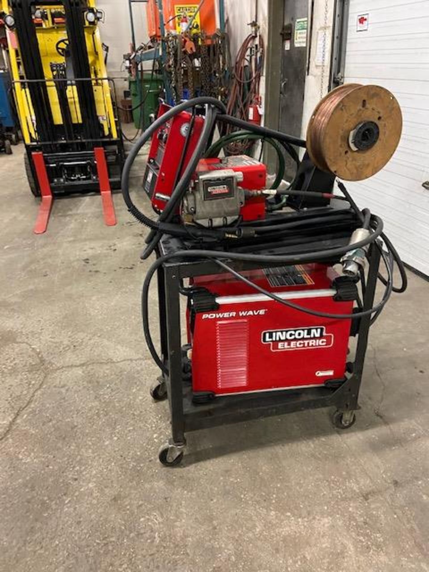 Lincoln Power Wave R350 350A Mig Welder with Lincoln 10M Power Feed Feeder & whip COMPLETE MINT - Image 2 of 5