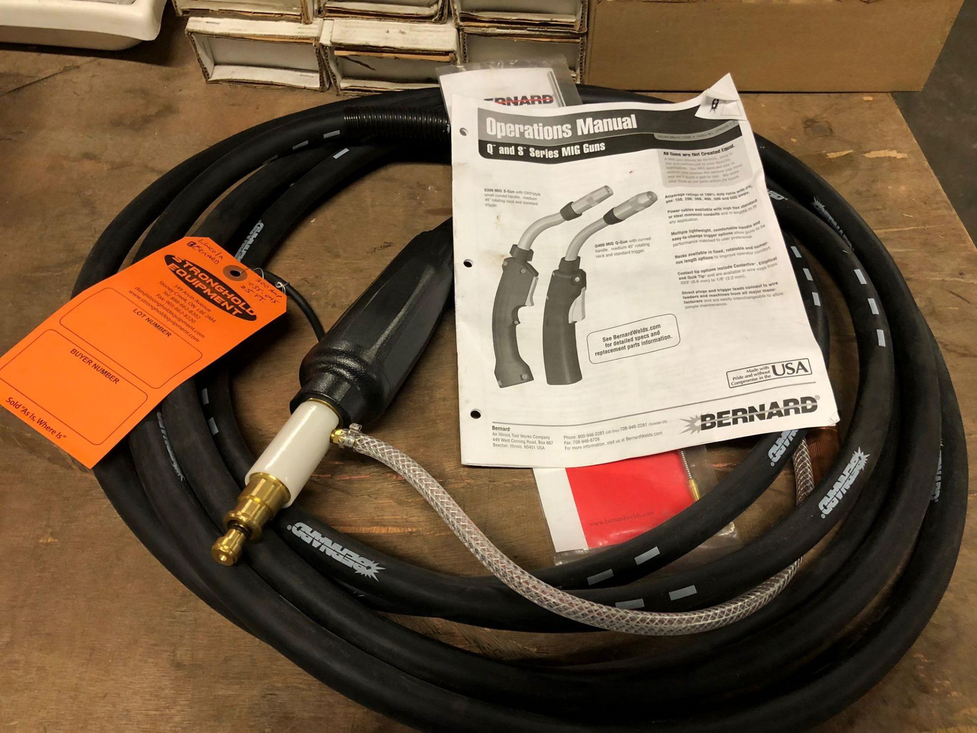 Bernard BRAND NEW Mig Gun Whip 300 amp 25' Long NIB 0.035-0.045