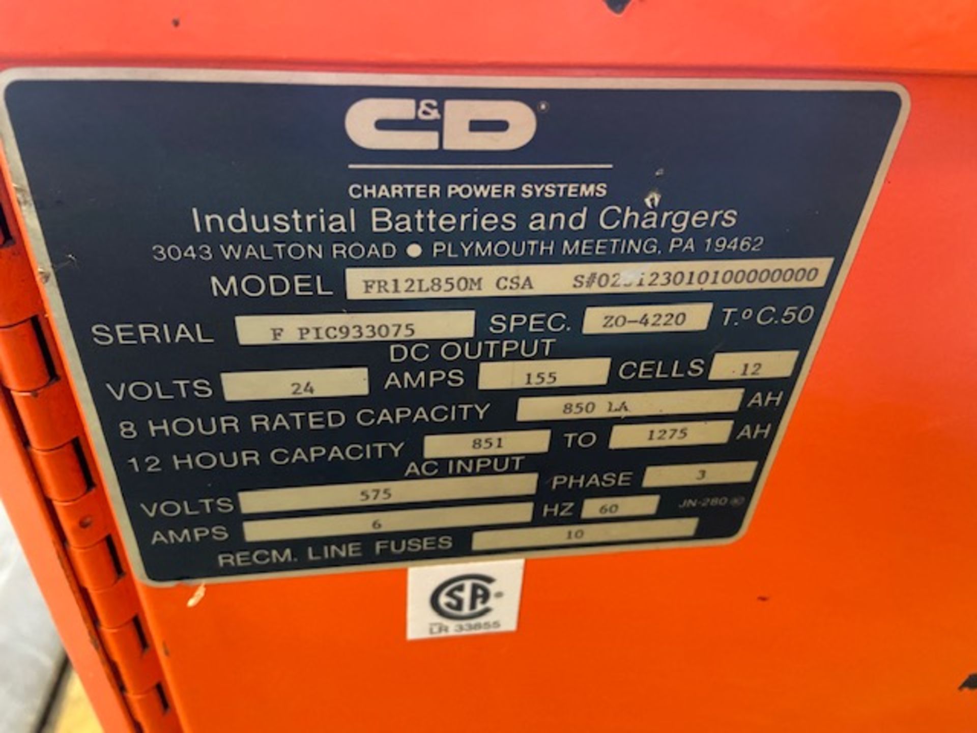 Ferro Five forklift battery charger 575V - 24V - Image 2 of 2