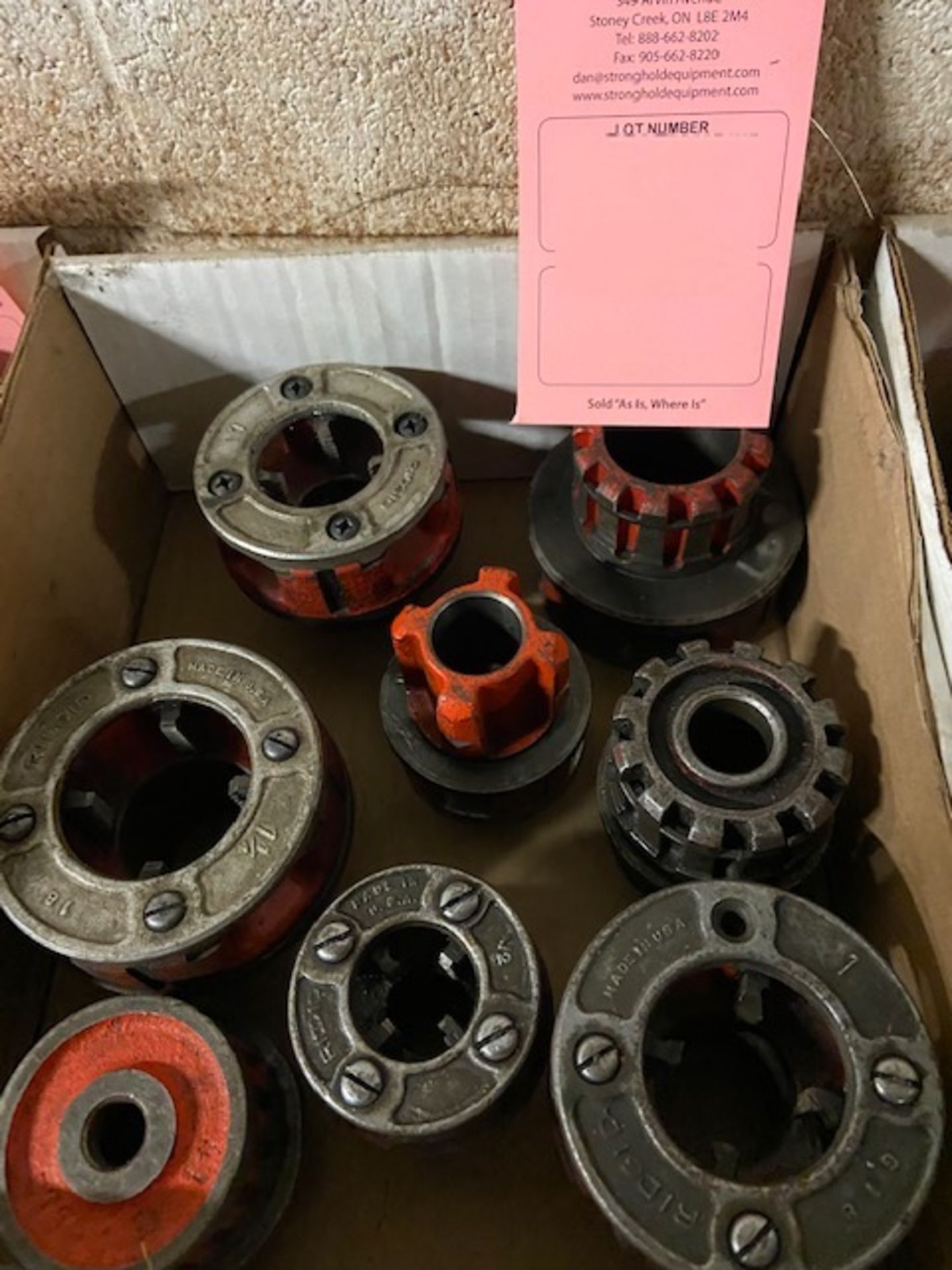 Lot of Ridgid Pipe Threading Dies