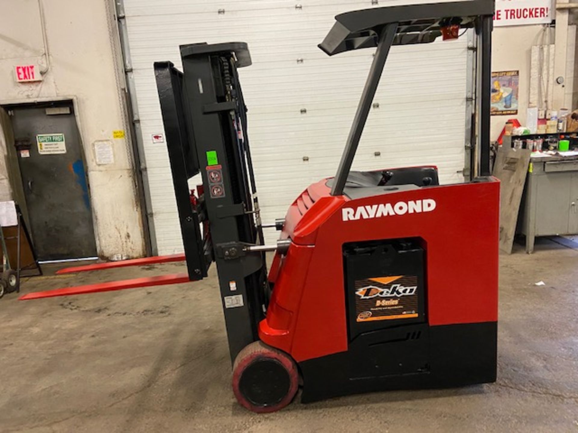 FREE CUSTOMS - 2009 Raymond 4000lbs Capacity Stand On Forklift Electric with 3-STAGE MAST sideshift