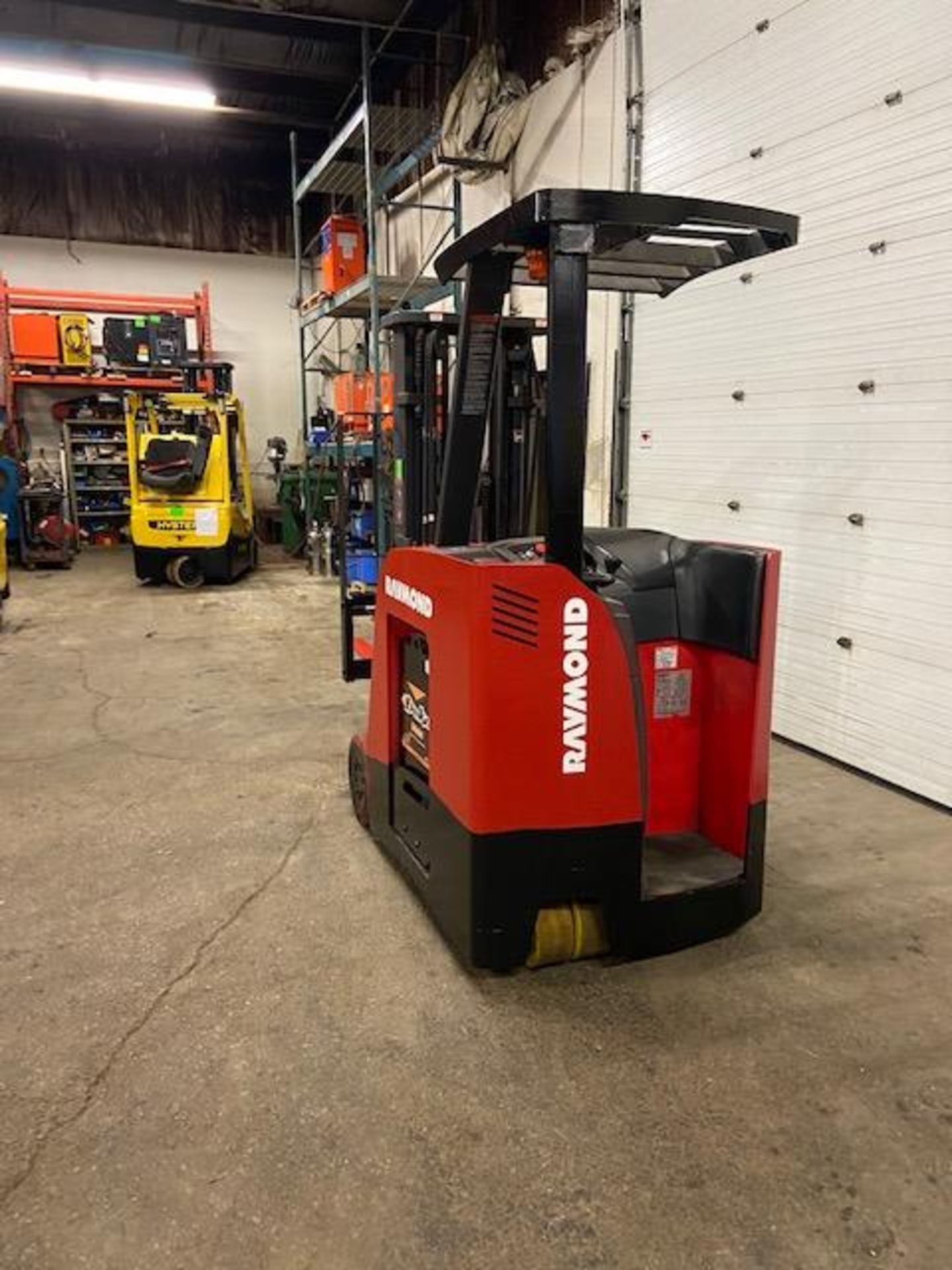 FREE CUSTOMS - 2014 Raymond 5000lbs Capacity Stand On Forklift Electric with 3-STAGE MAST sideshift - Image 3 of 3