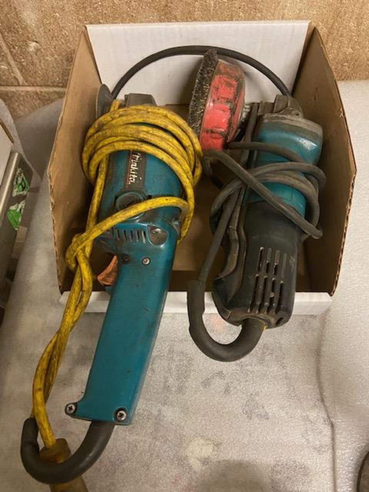Lot of 2 Makita Electric Angle Grinder Power Tool Units