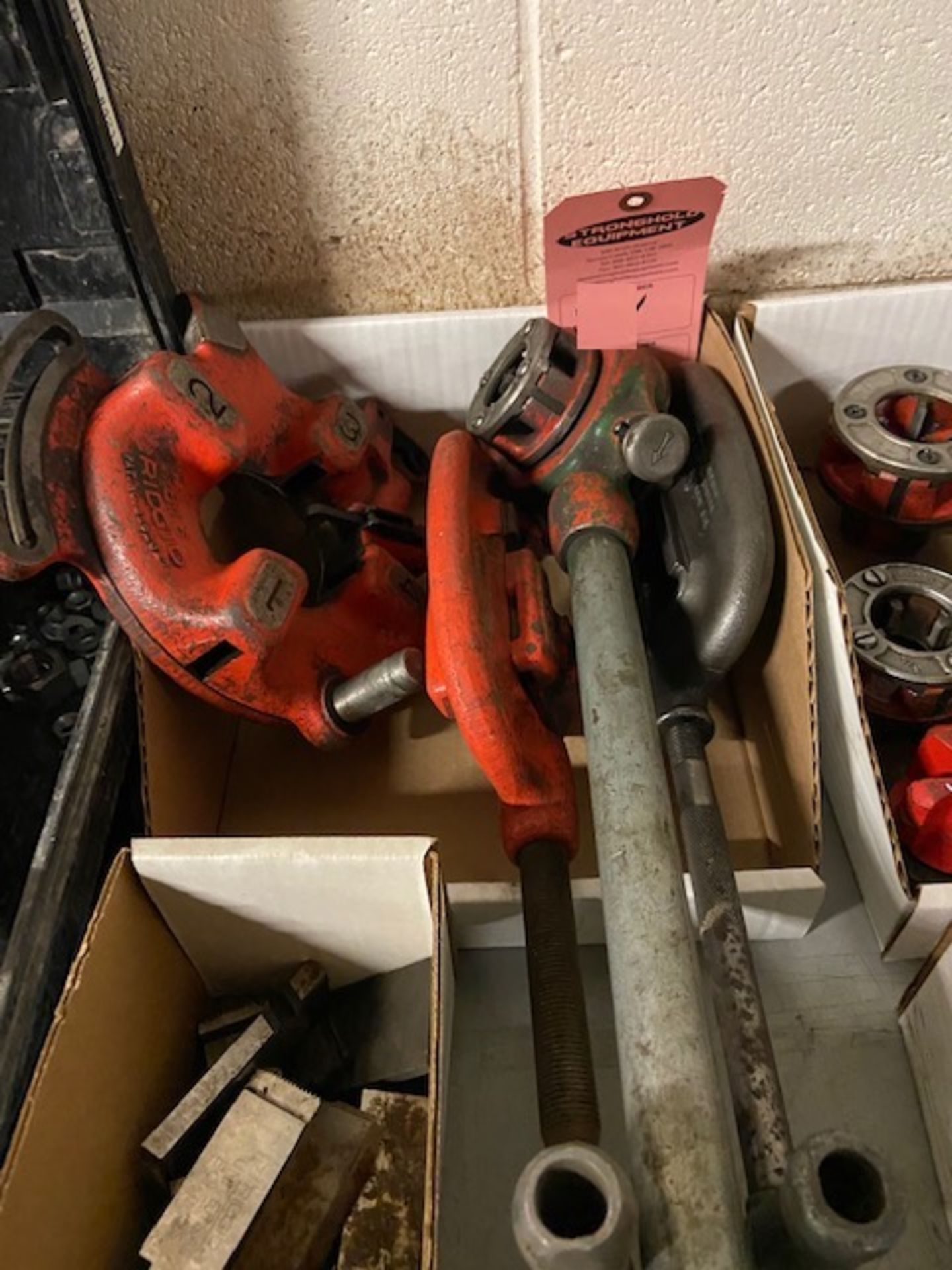 Lot of Ridgid Pipe Threader Dies with 2 x Pipe cutters