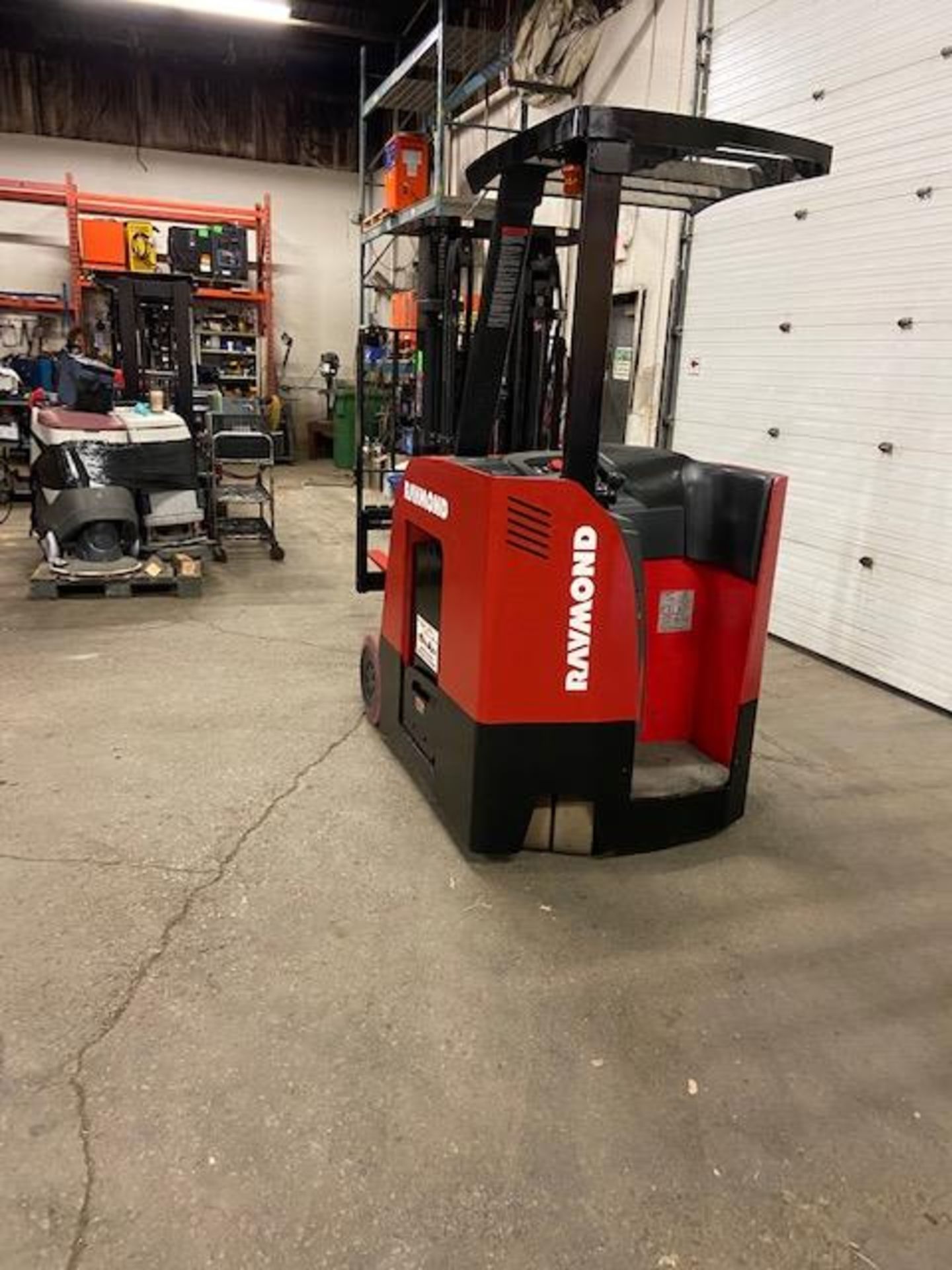 FREE CUSTOMS - 2013 Raymond 5000lbs Capacity Stand On Forklift Electric with 3-STAGE MAST sideshift - Image 3 of 3
