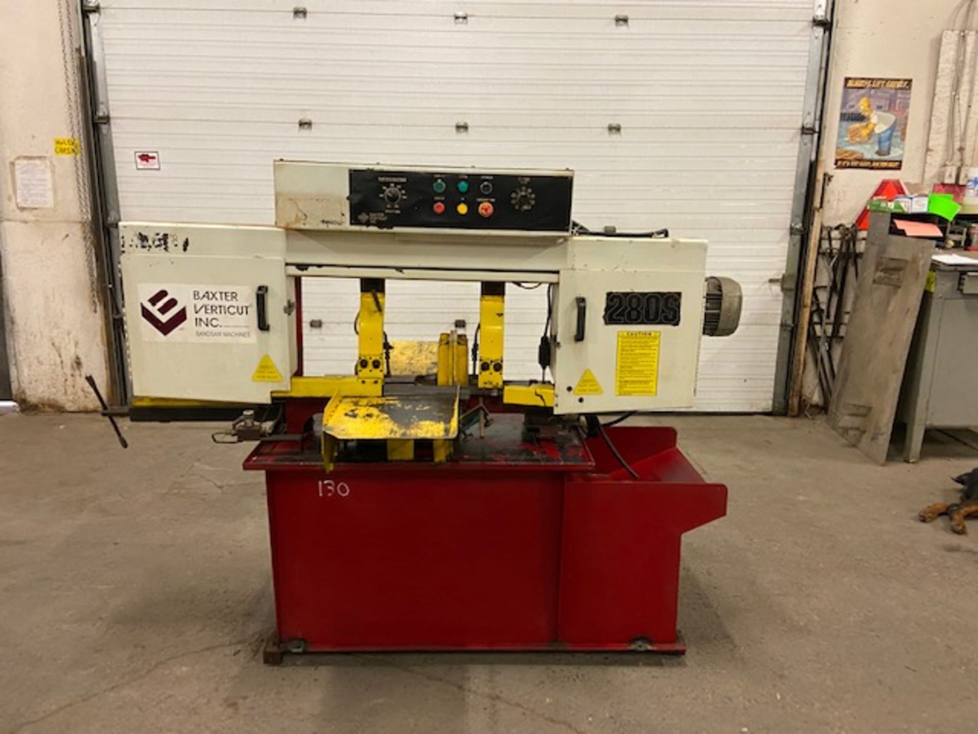 2014 Baxter Vertical model 2808 Horizontal Band Saw 18" x 13" cutting capacity NICE MACHINE with