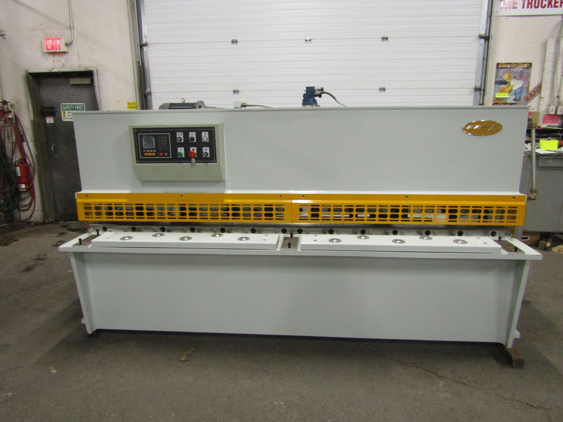 Bernardo Hydraulic Shear 3/16" max capacity 98" width - 480/575V 3 phase MINT UNUSED UNIT complete - Image 6 of 6