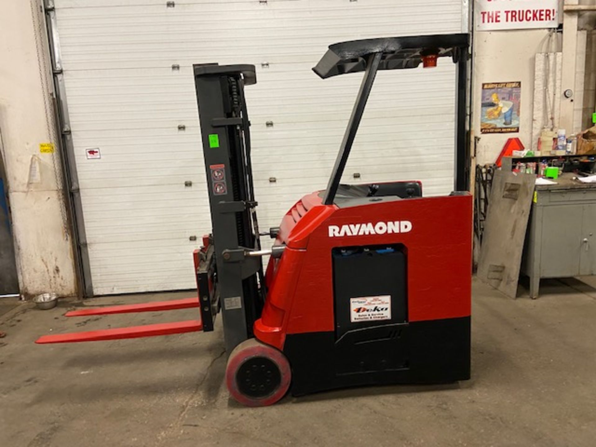 FREE CUSTOMS - 2013 Raymond 5000lbs Capacity Stand On Forklift Electric with 3-STAGE MAST sideshift