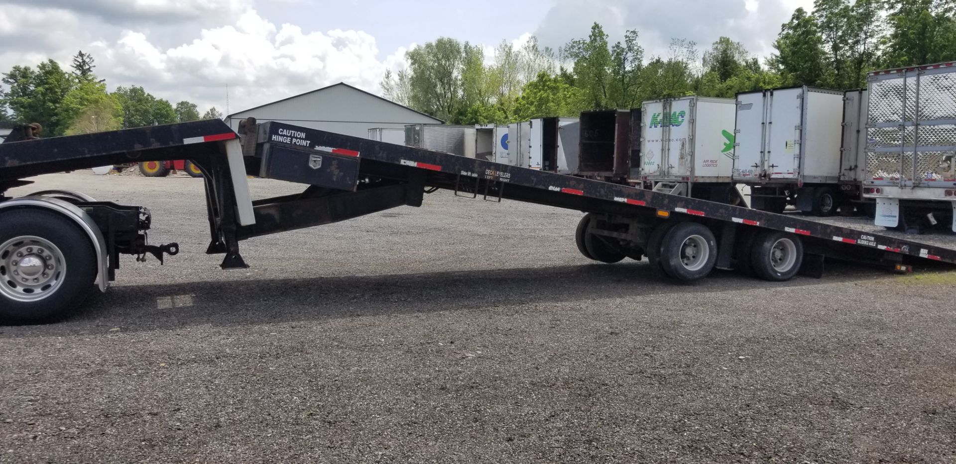 2016 Big Iron Landall Sliding Axle Trailer GROUND LEVEL LOADING Dock ramp with Aluminum wheels & LED - Image 2 of 10