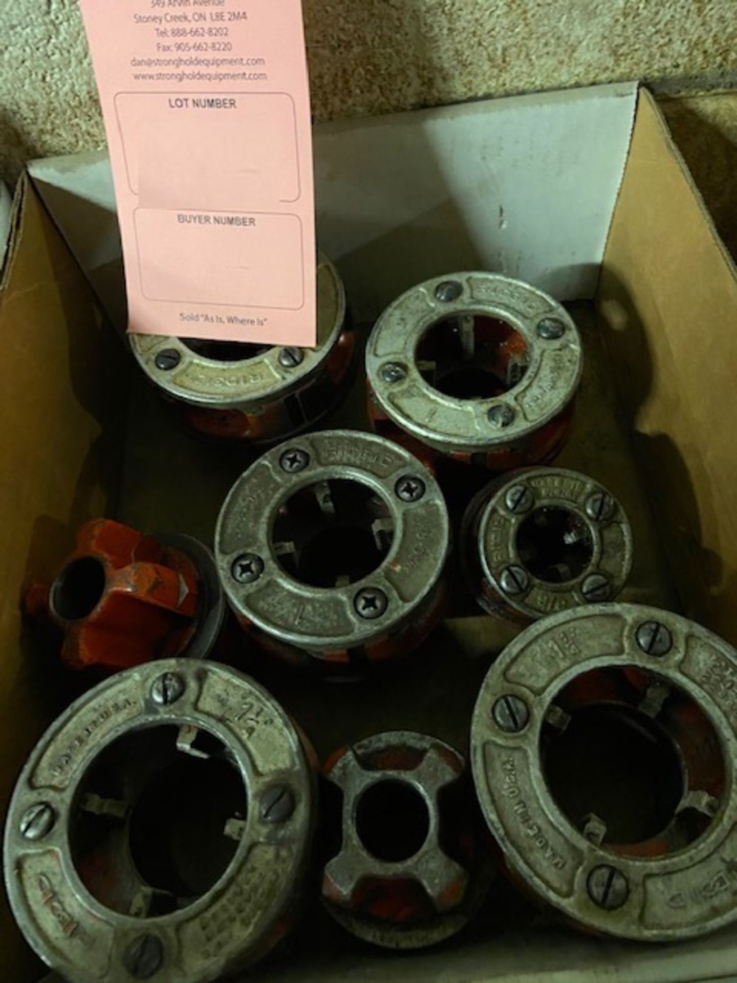 Lot of Ridgid Pipe Threading Dies