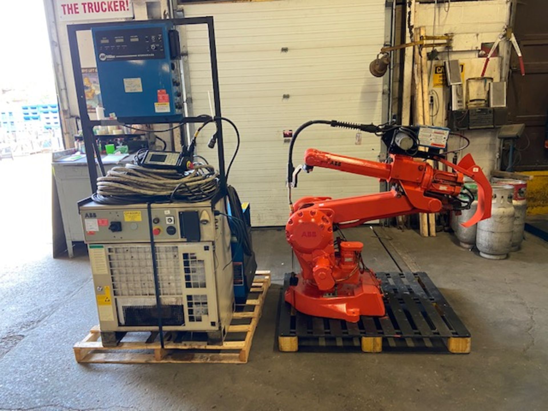 2004 ABB Robot IRB 2400 Welding Robot M2000 Control with Miller Deltaweld 452 450 Amp Mig Welder