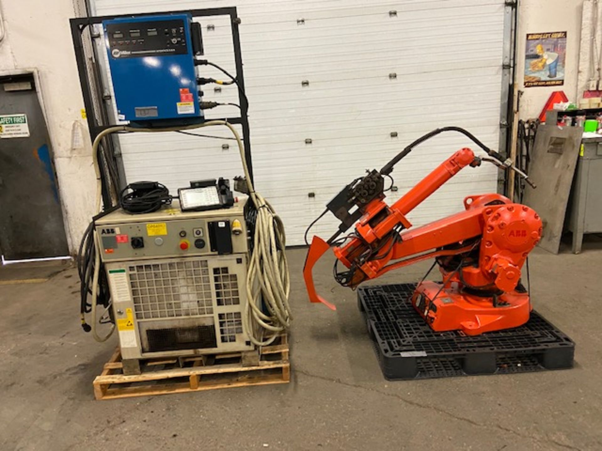 2004 ABB Robot IRB 2400 Welding Robot M2000 Control with Miller Deltaweld 452 450 Amp Mig Welder