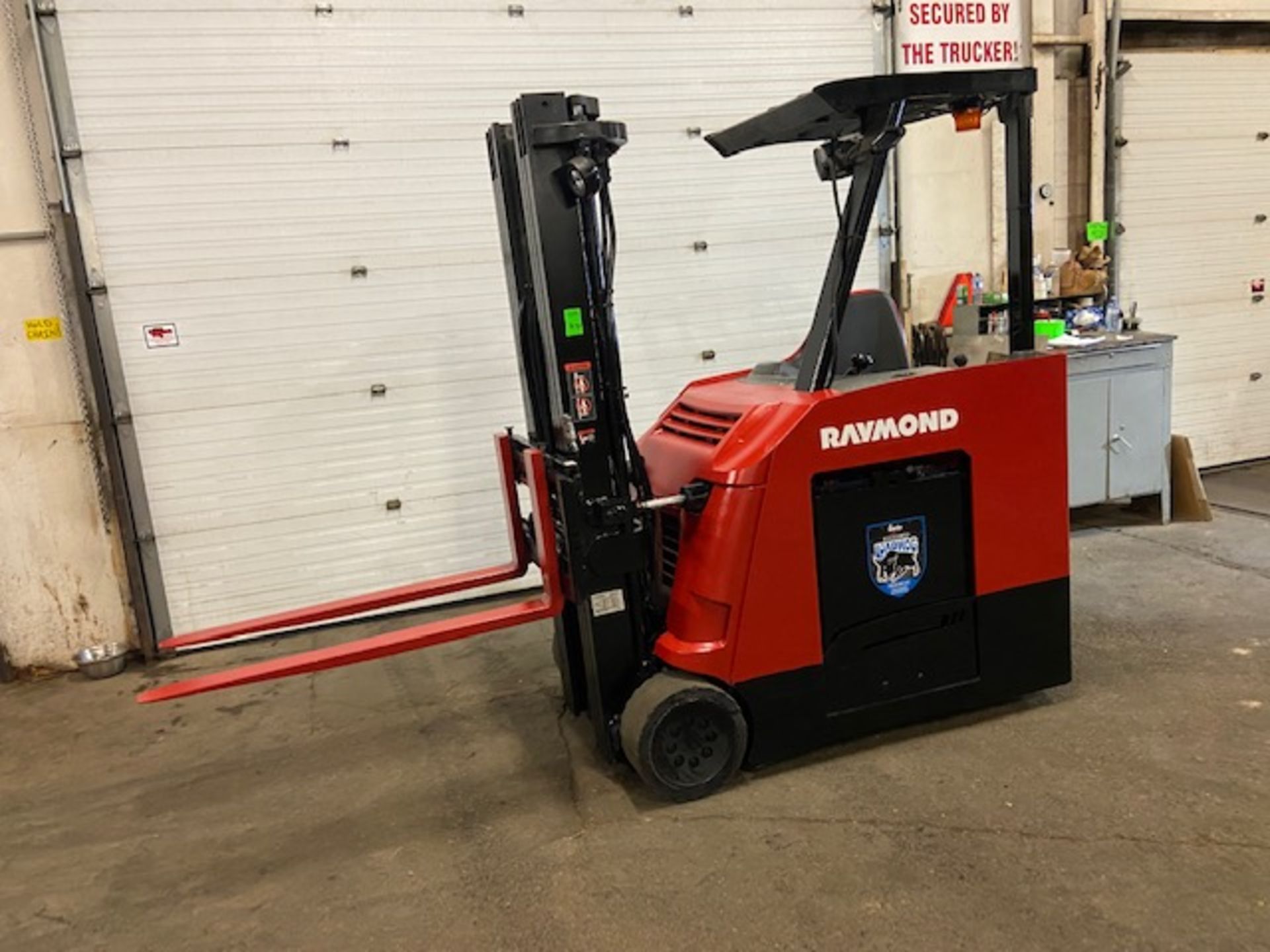 FREE CUSTOMS - 2016 Raymond 5000lbs Capacity Stand On Forklift Electric with 3-STAGE MAST sideshift