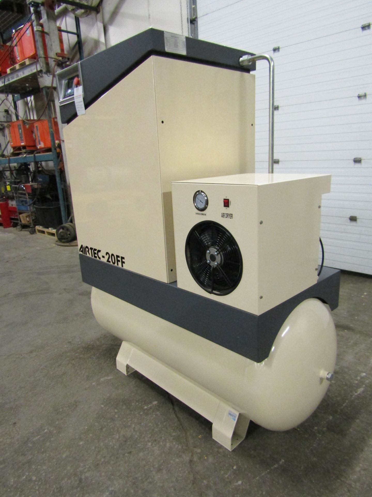 Airtec model 20FF - 20HP Air Compressor with built on DRYER - MINT UNUSED COMPRESSOR with 125 Gallon - Image 2 of 2