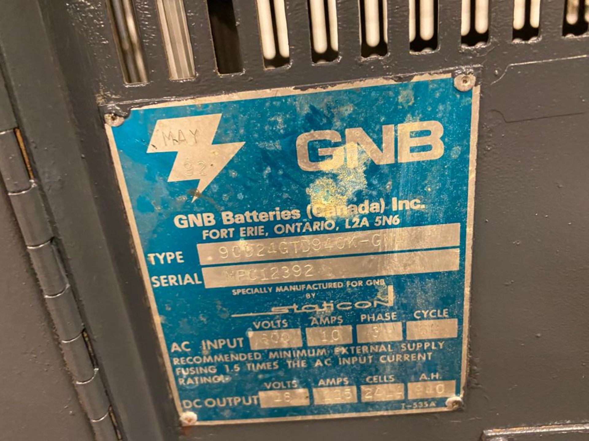 GNB Forklift Battery Charger 48V - 3 phase input - Image 2 of 2
