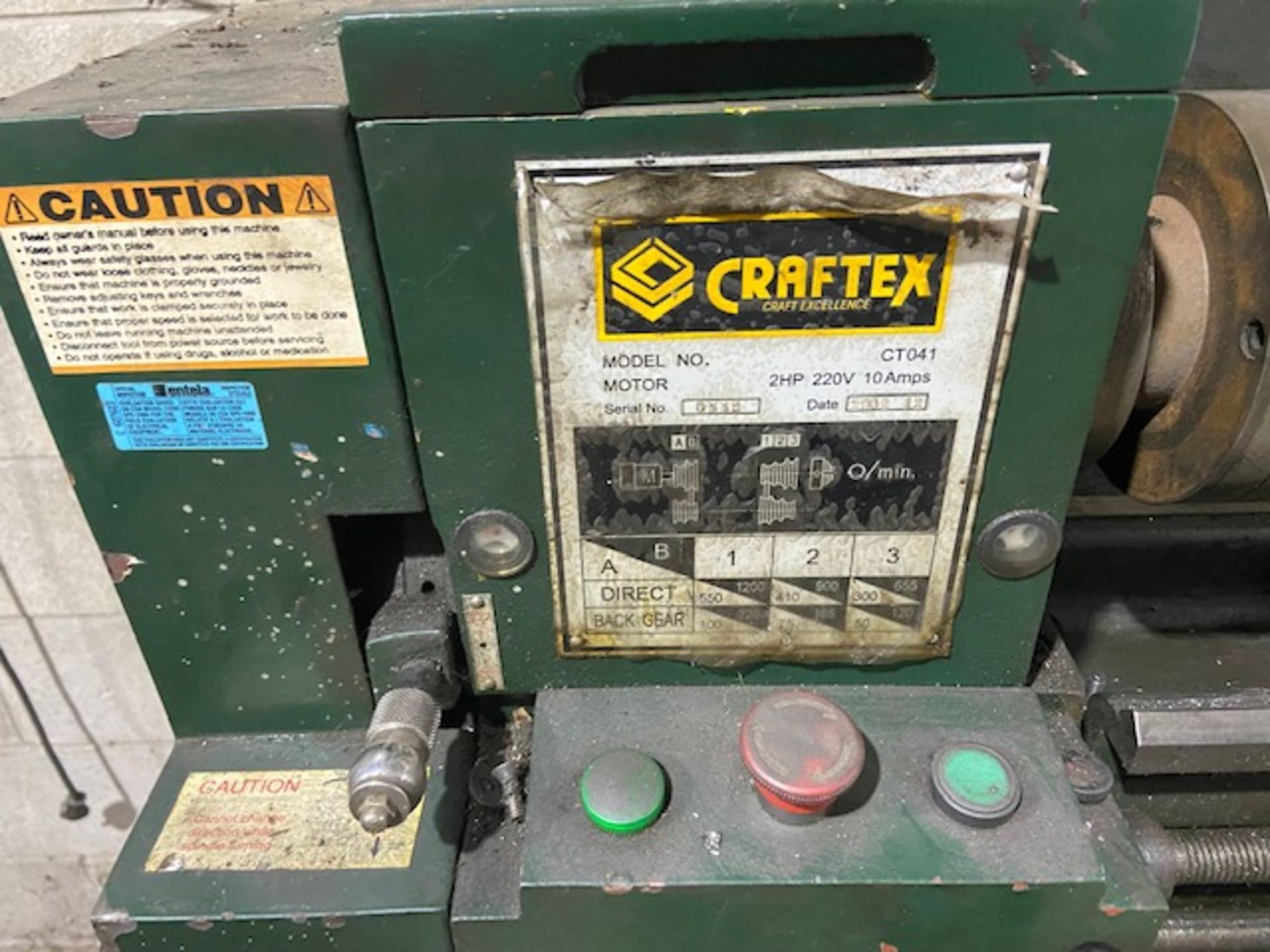 Craftex Precision Lathe Unit 12" Swing X 37" between centres model CT041 - Image 2 of 2