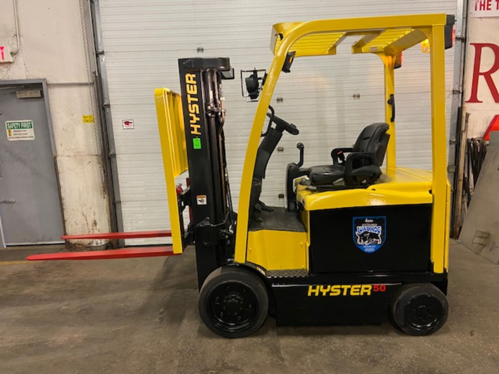 FREE CUSTOMS - 2013 Hyster 5000lbs Capacity Forklift Electric with 3-STAGE MAST sideshift MINT