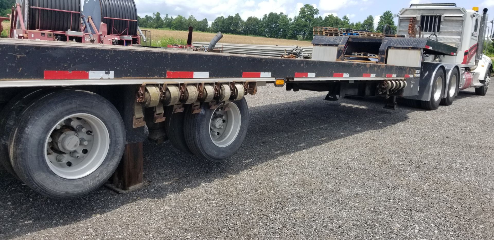 2016 Big Iron Landall Sliding Axle Trailer GROUND LEVEL LOADING Dock ramp with Aluminum wheels & LED - Image 4 of 10