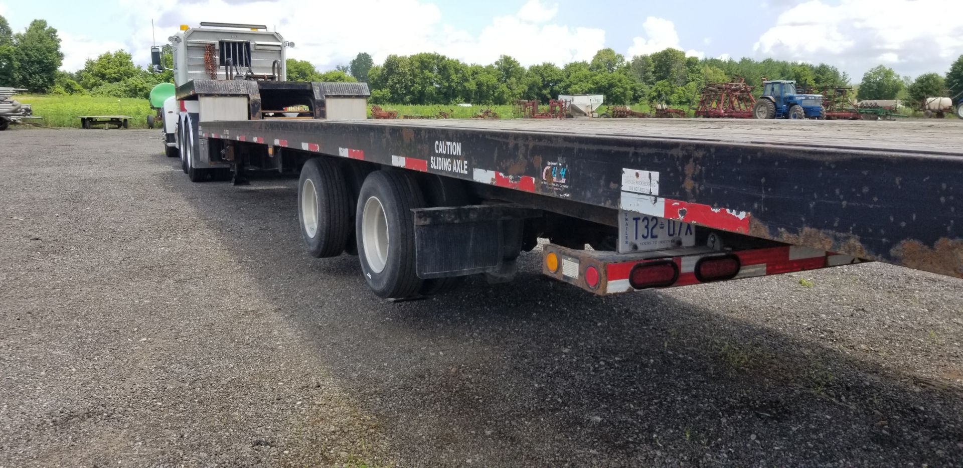 2016 Big Iron Landall Sliding Axle Trailer GROUND LEVEL LOADING Dock ramp with Aluminum wheels & LED - Image 3 of 10