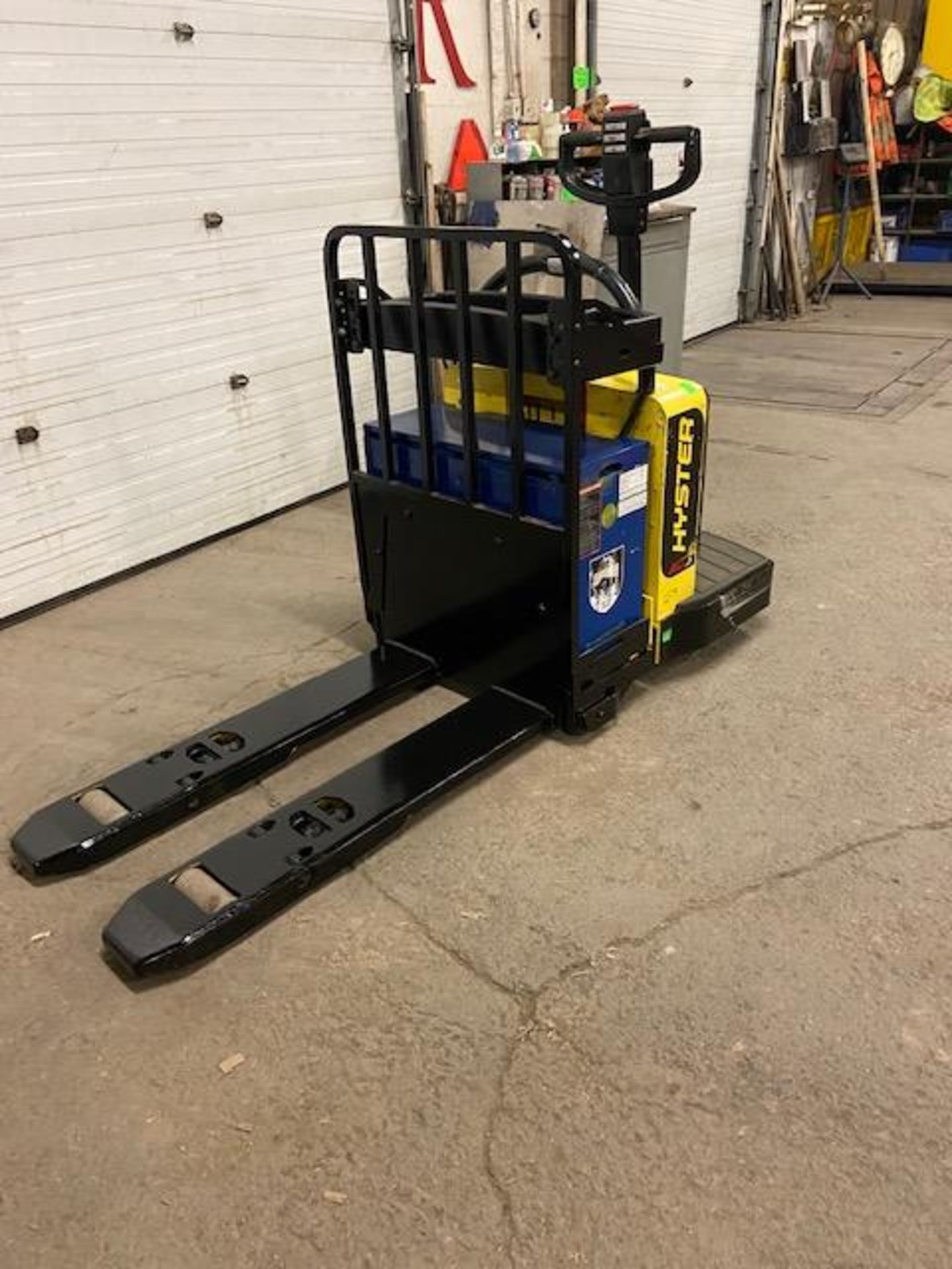 2012 Hyster Ride Walk Behind Electric Powered Pallet Cart Walkie Lift 6000lbs capacity with VERY LOW - Image 2 of 3