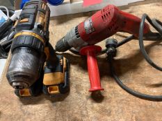 Lot of 2 (2 units) Milwaukee Electric Drill & Bostitch Battery Operated Drill with 2 extra
