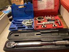Lot of 3 (3 units) Bubble Flaring Tool Kit, Torque Range Wrench and Hand Press Tool