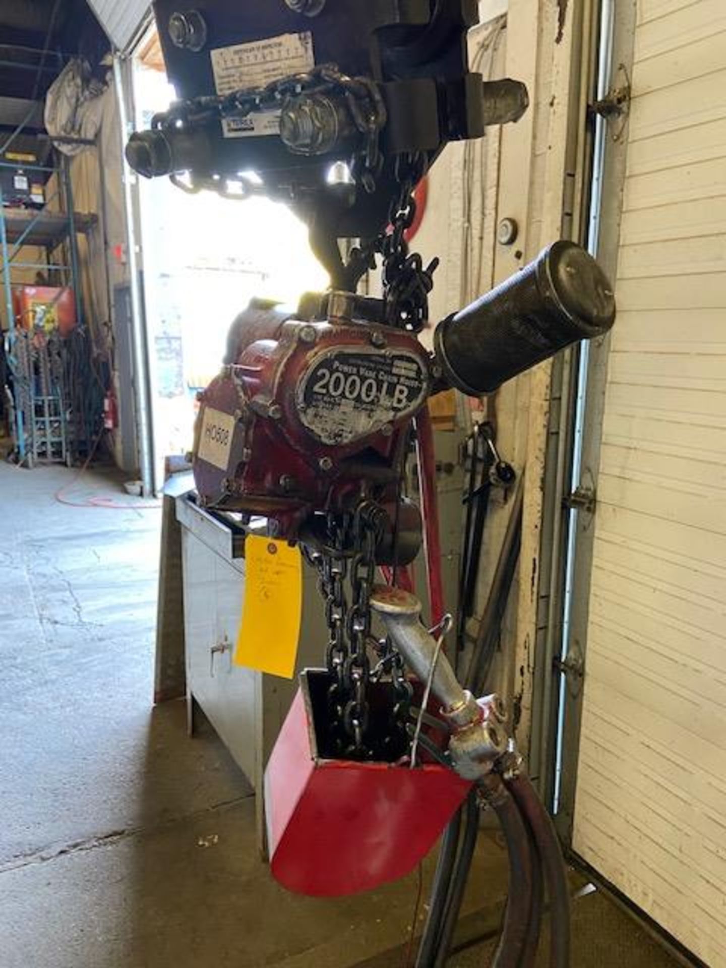 Chicago Pneumatic CP 2000lbs 1 ton Air Hoist with Trolley