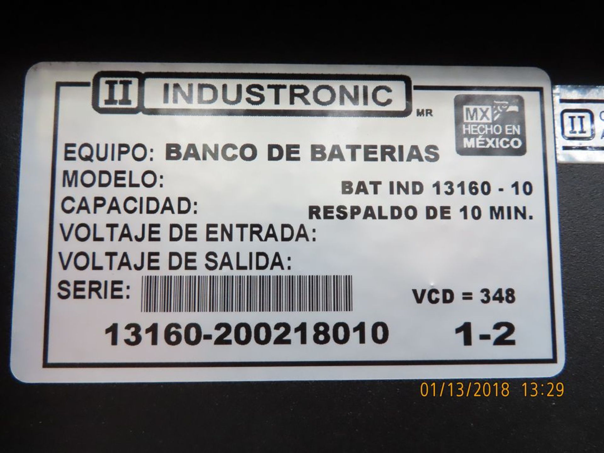 (2018) Industronic mod. UPSIND-13160 Type UPS 160 KVA Battery Backups w/ (58) Batteries - Bild 12 aus 12
